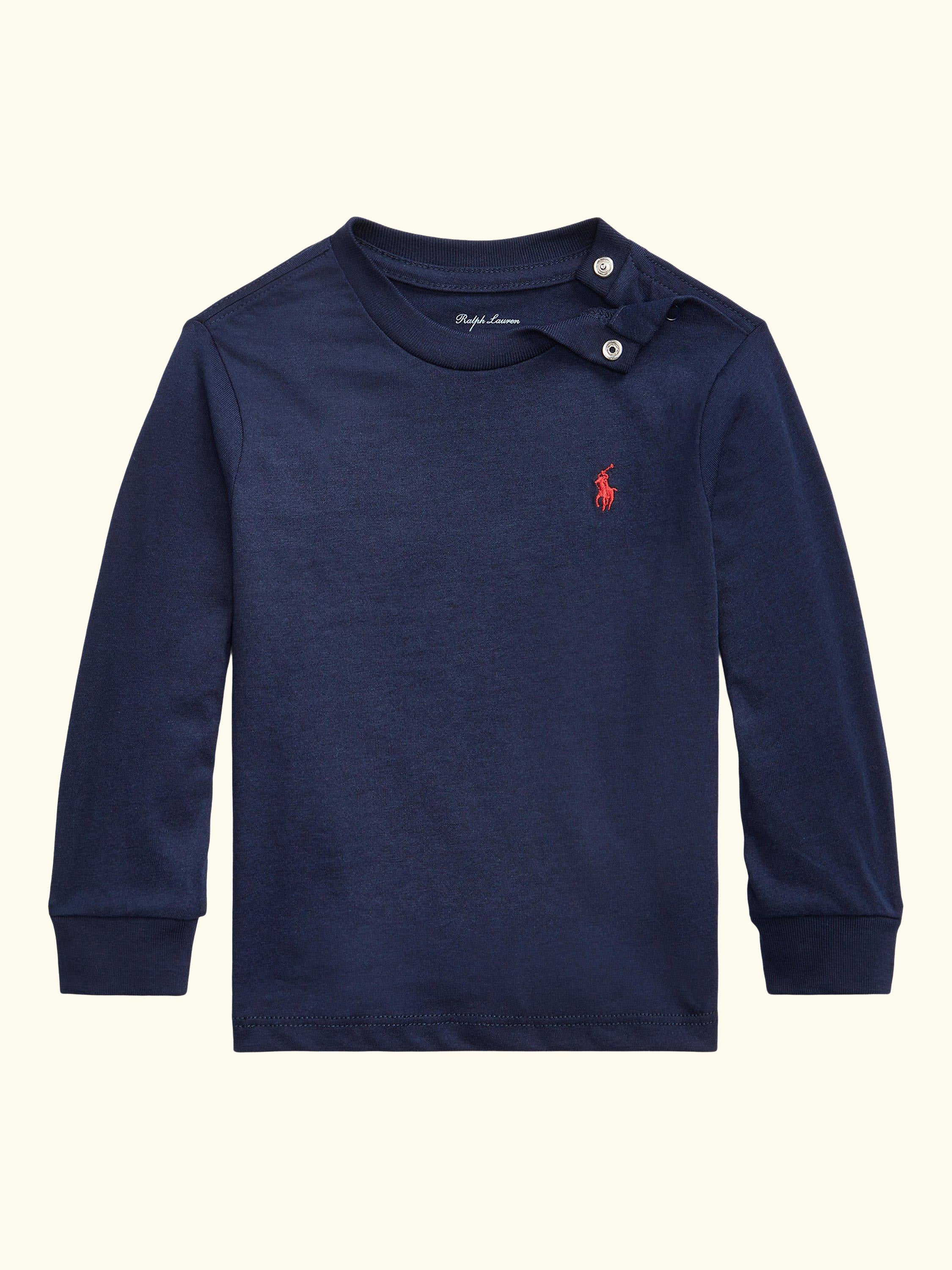 Polo Ralph Lauren Baby Long Sleeve Cotton T-Shirt, Cruize Navy