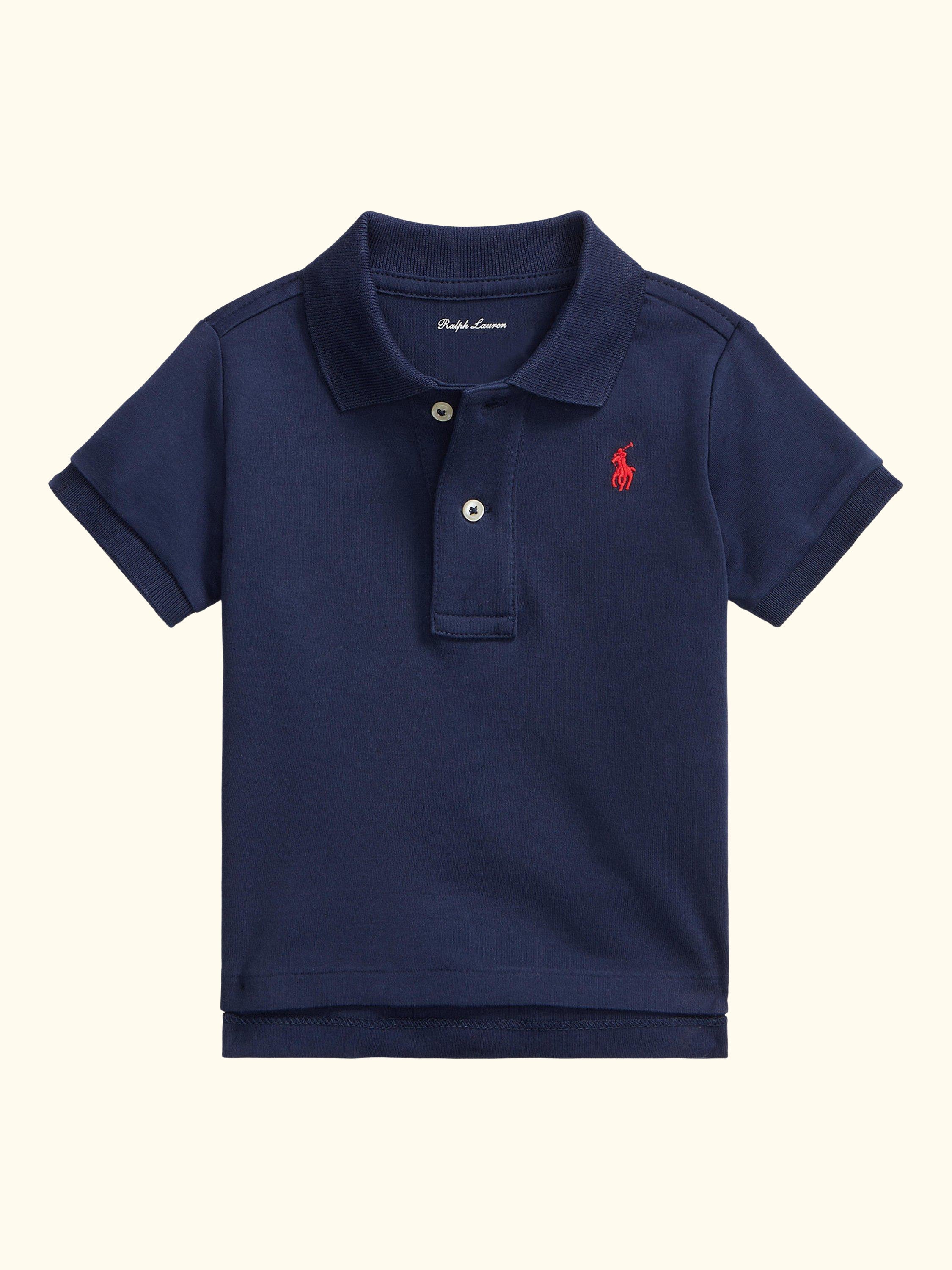 Baby Cotton Polo Shirt, Refined Navy