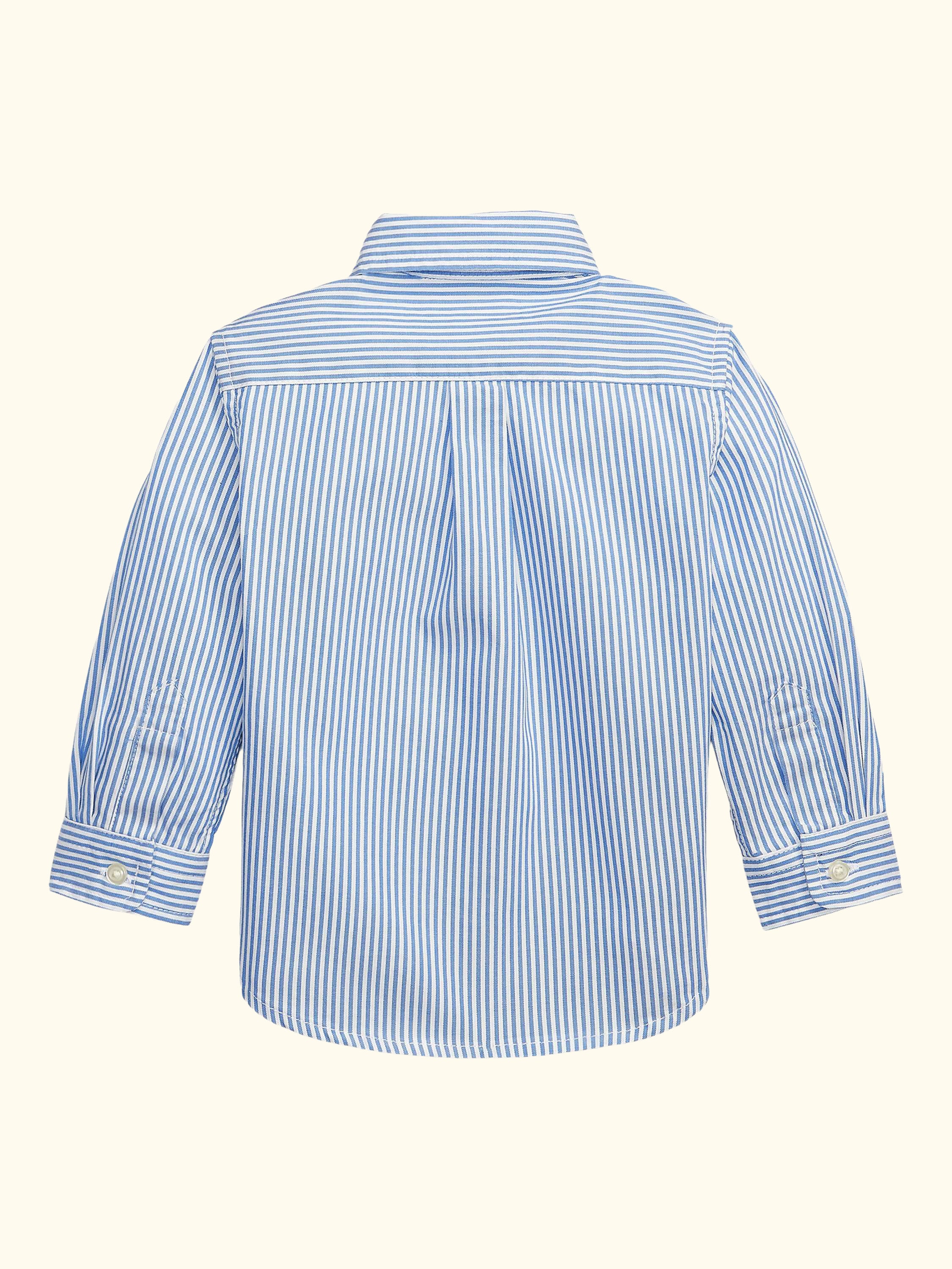 Polo Ralph Lauren Baby Cotton Stripe Button-Down Collar Shirt, Bsr Blue/White