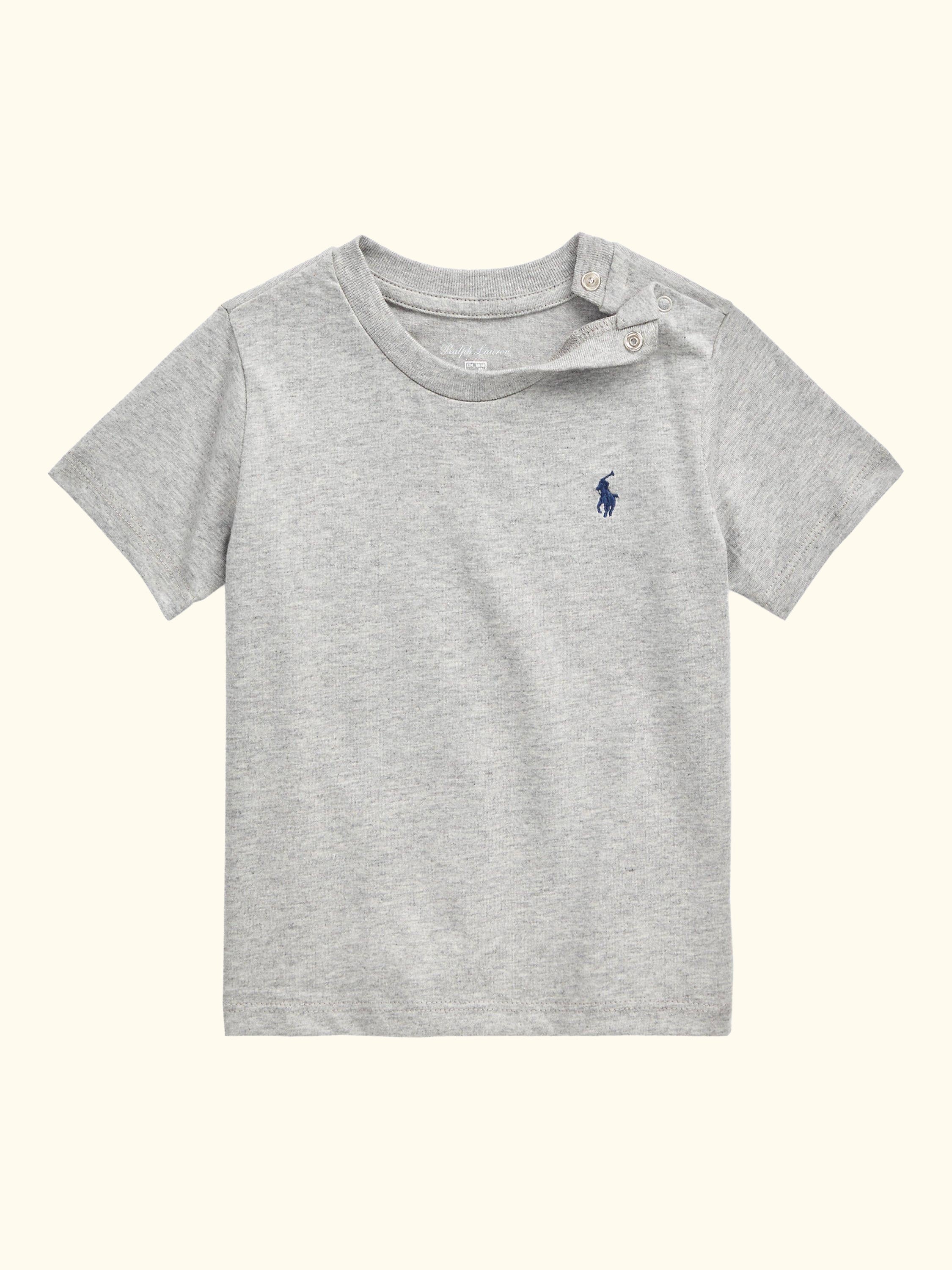 Baby Cotton Short Sleeve T-Shirt, Andover Heather