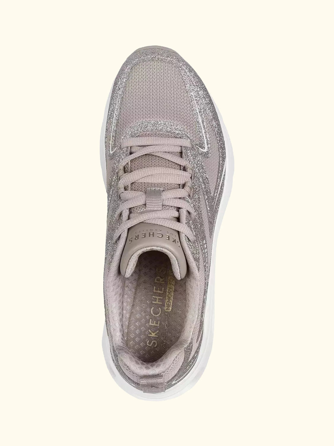 Skechers Street Tres-Air Uno Glit-Airy Trainers, Taupe