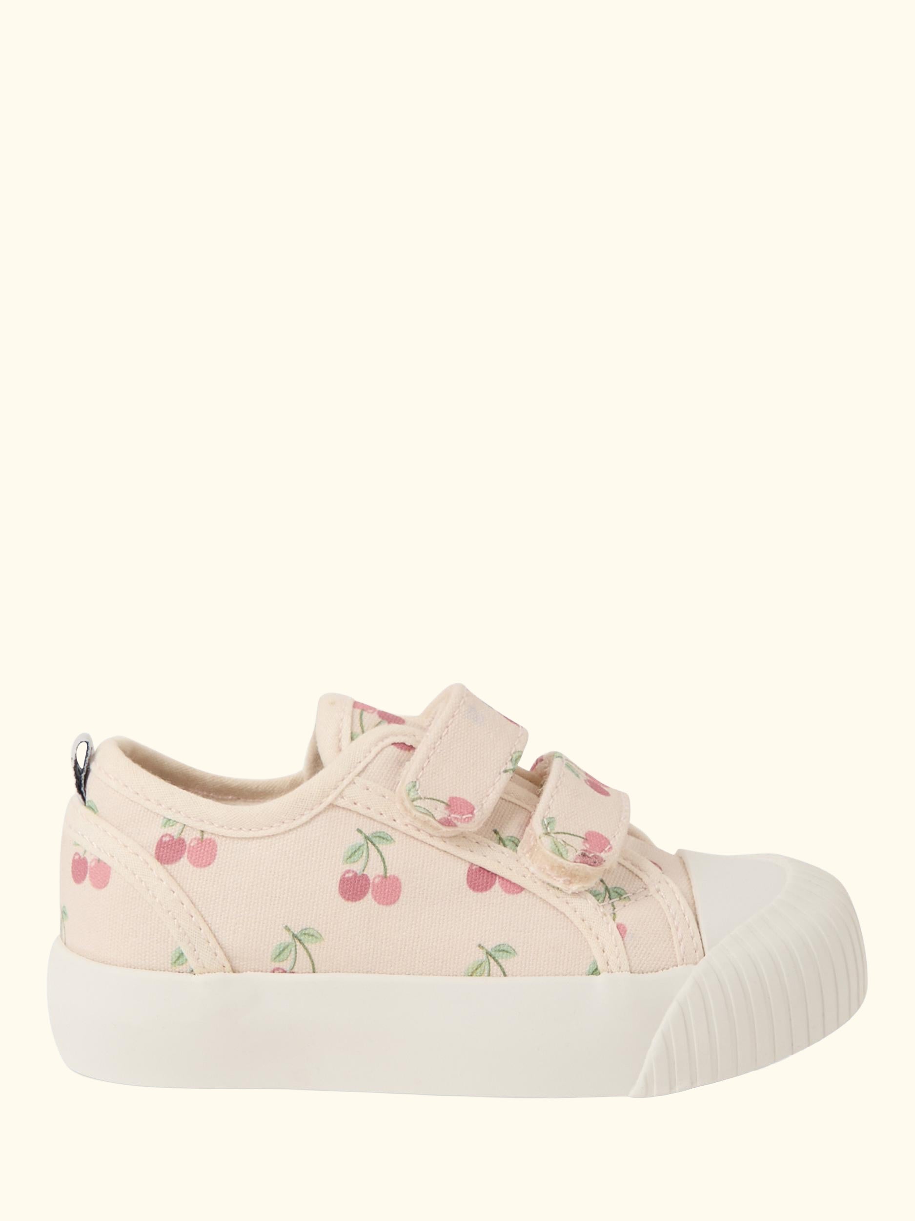 Kids' Cherry Canvas Pumps, Natural/Cherry