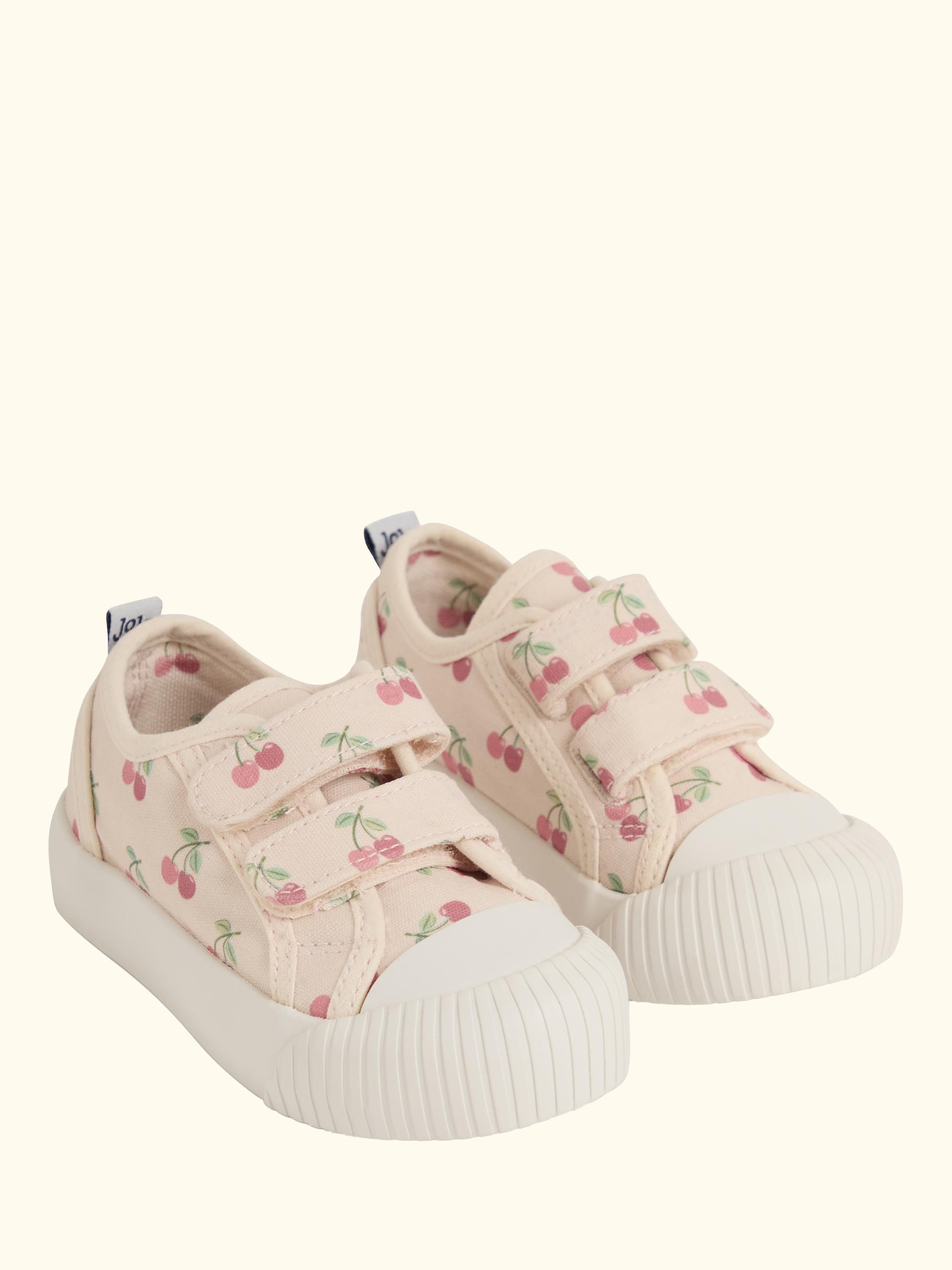 Kids' Cherry Canvas Pumps, Natural/Cherry