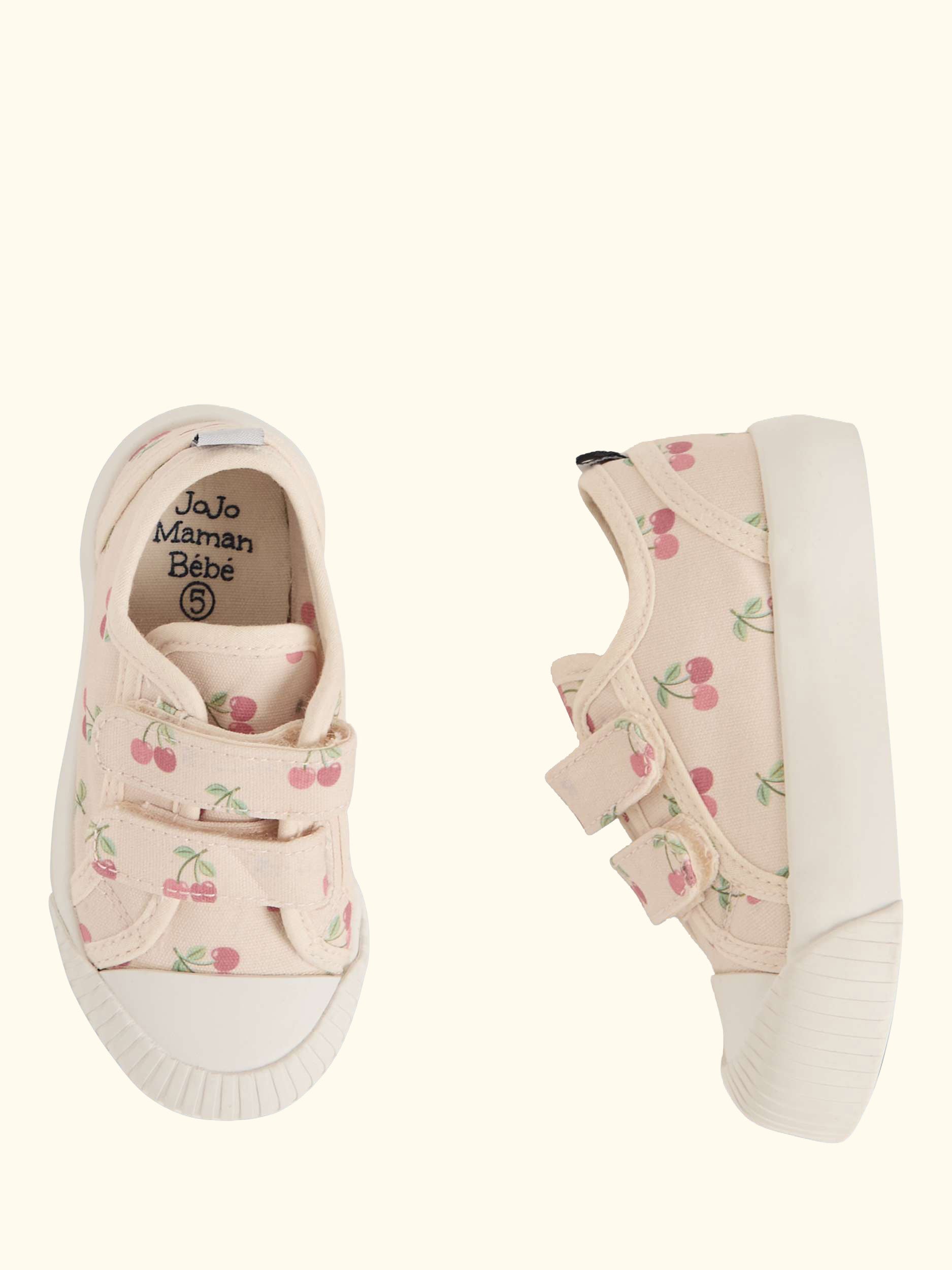 Kids' Cherry Canvas Pumps, Natural/Cherry