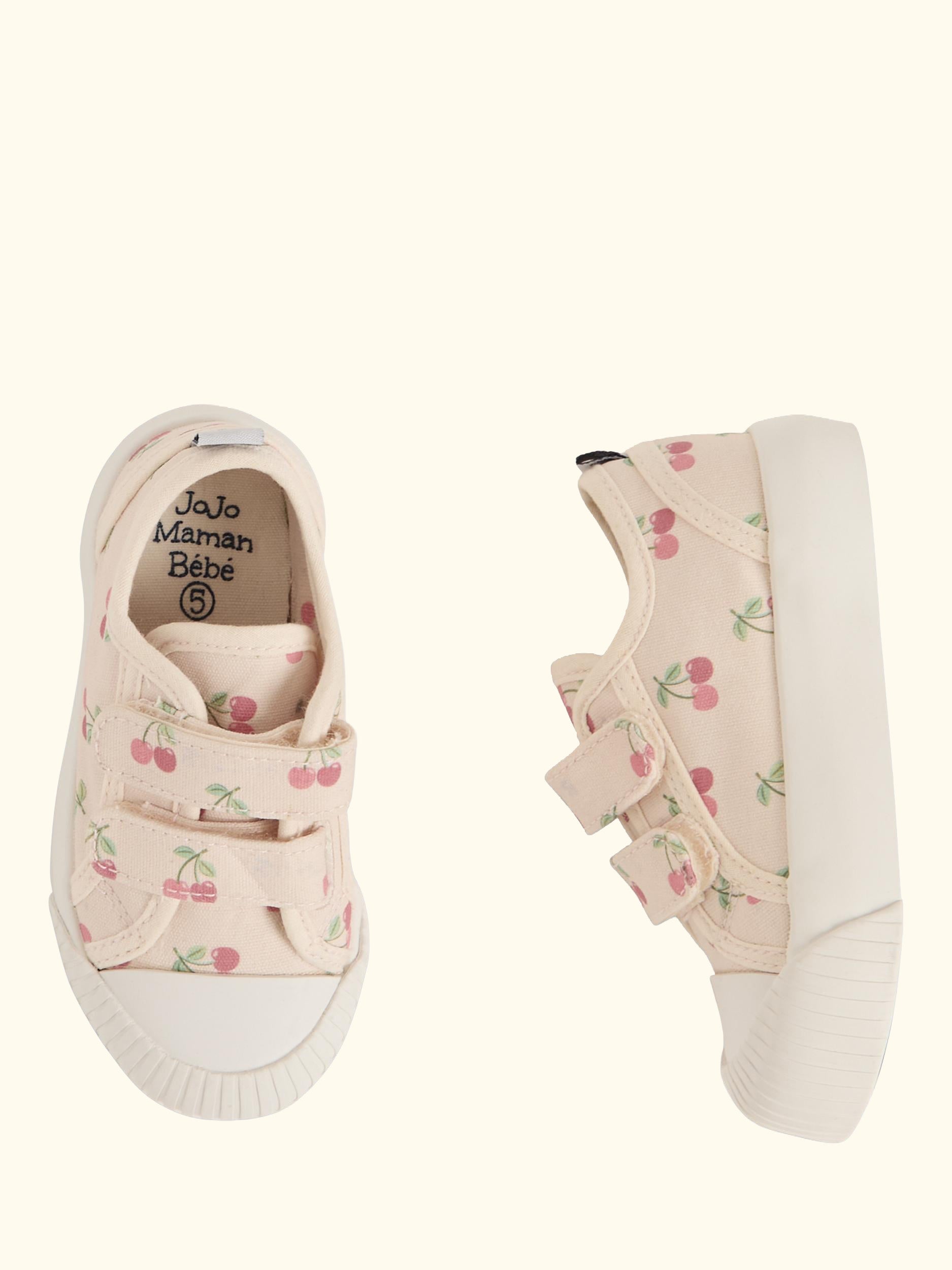 Kids' Cherry Canvas Pumps, Natural/Cherry