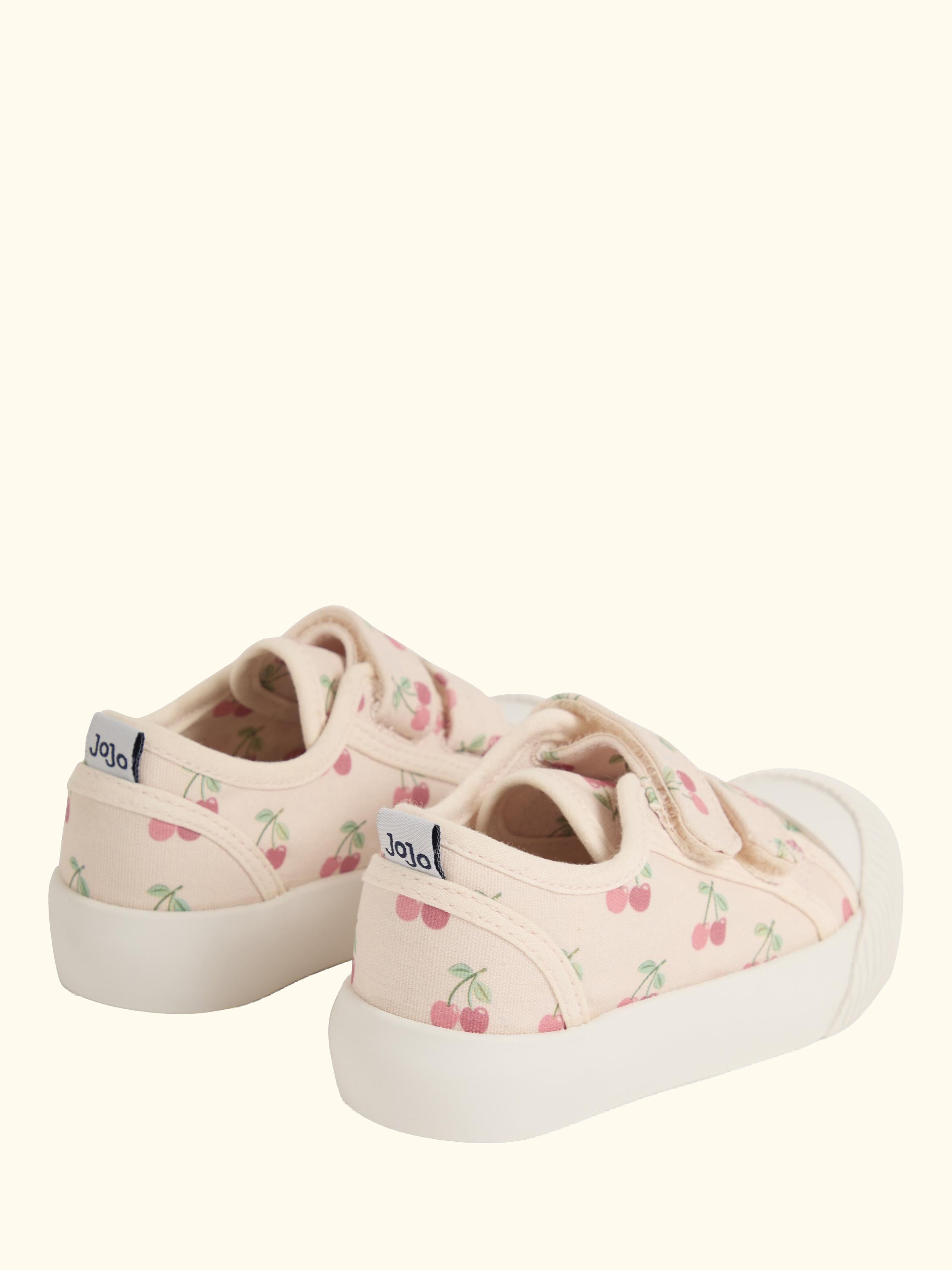 Kids' Cherry Canvas Pumps, Natural/Cherry
