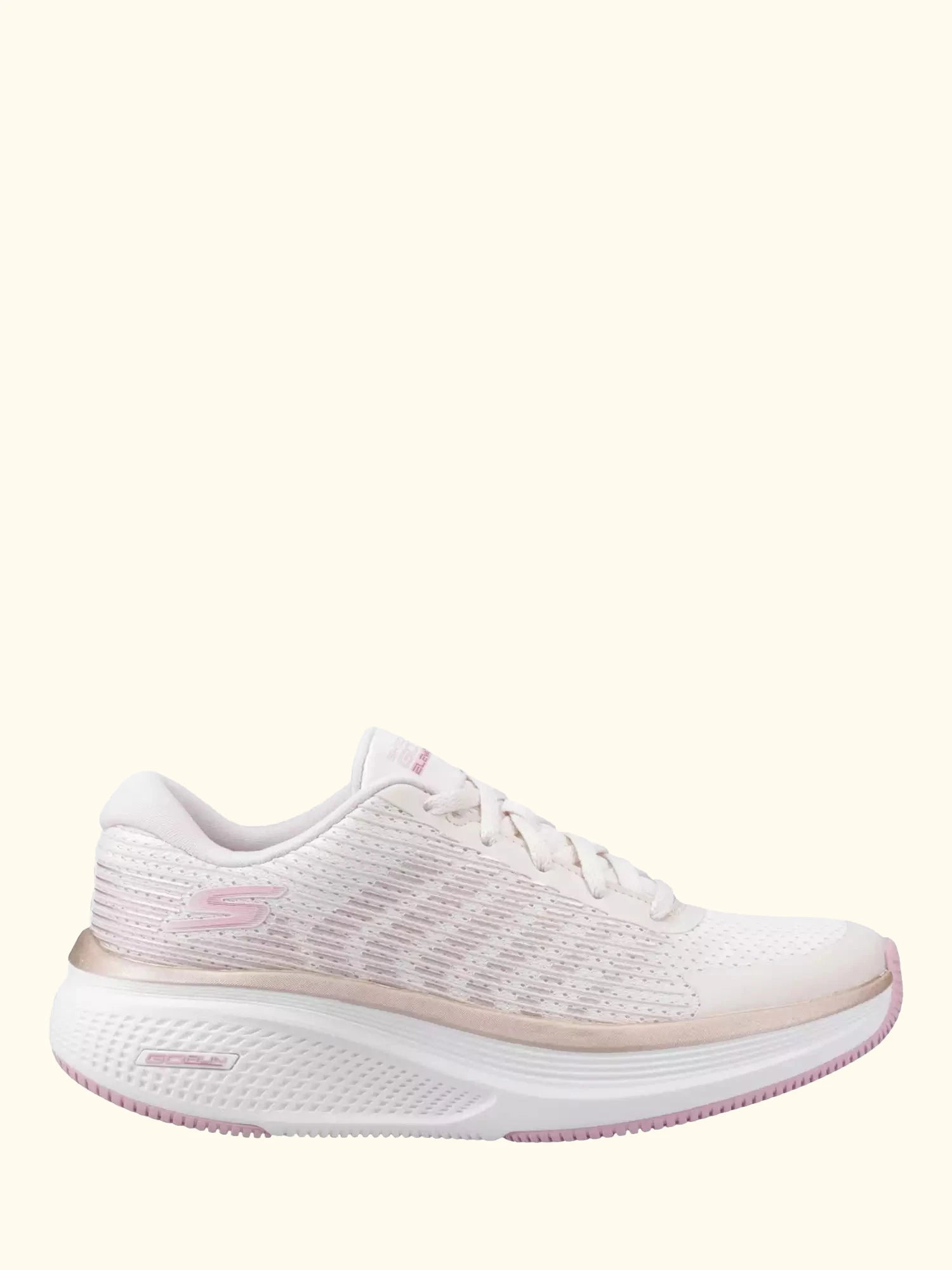 Skechers GO RUN 2.0 Elevate Trainers, Neutral/Pink