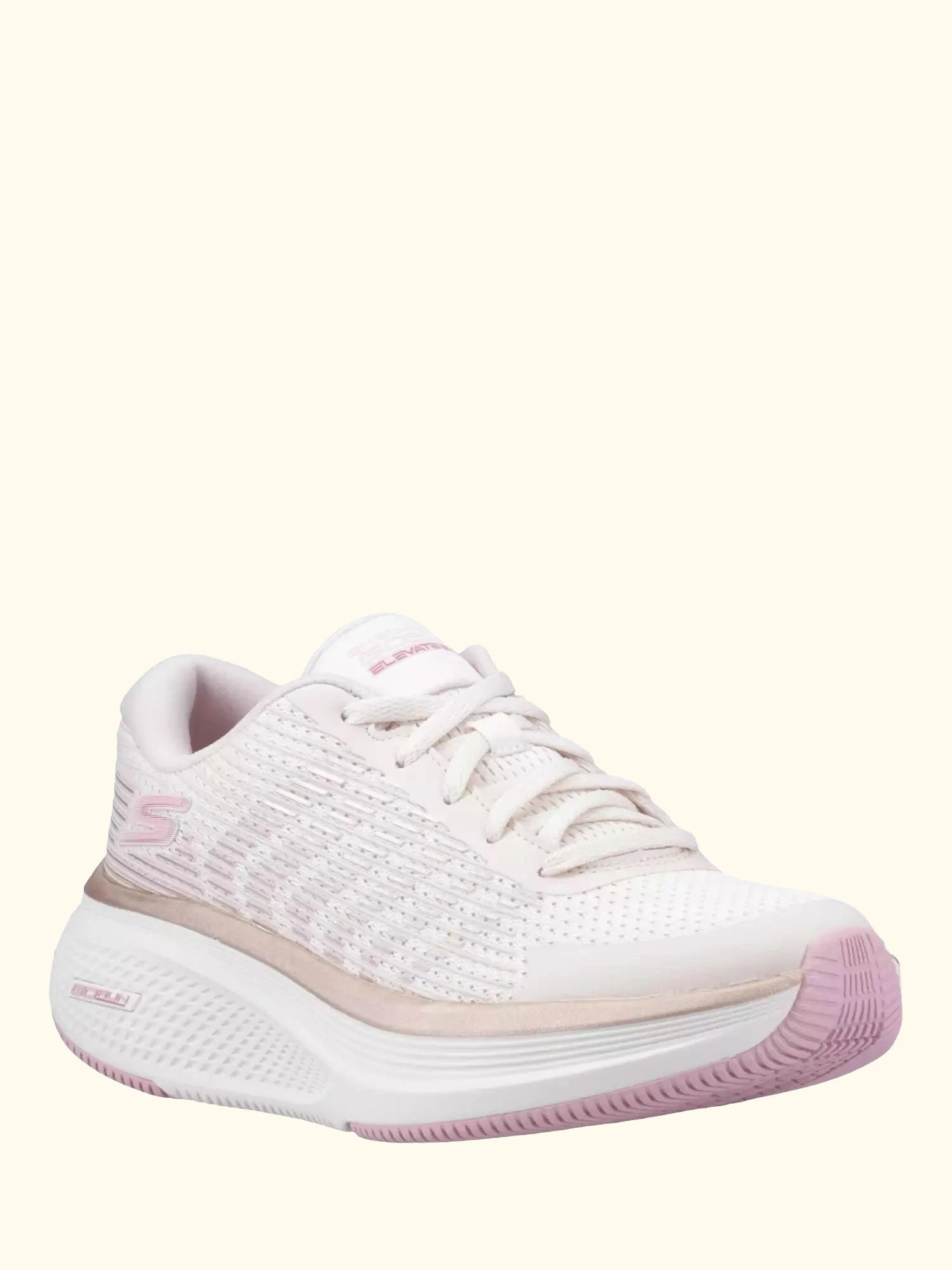 Skechers GO RUN 2.0 Elevate Trainers, Neutral/Pink