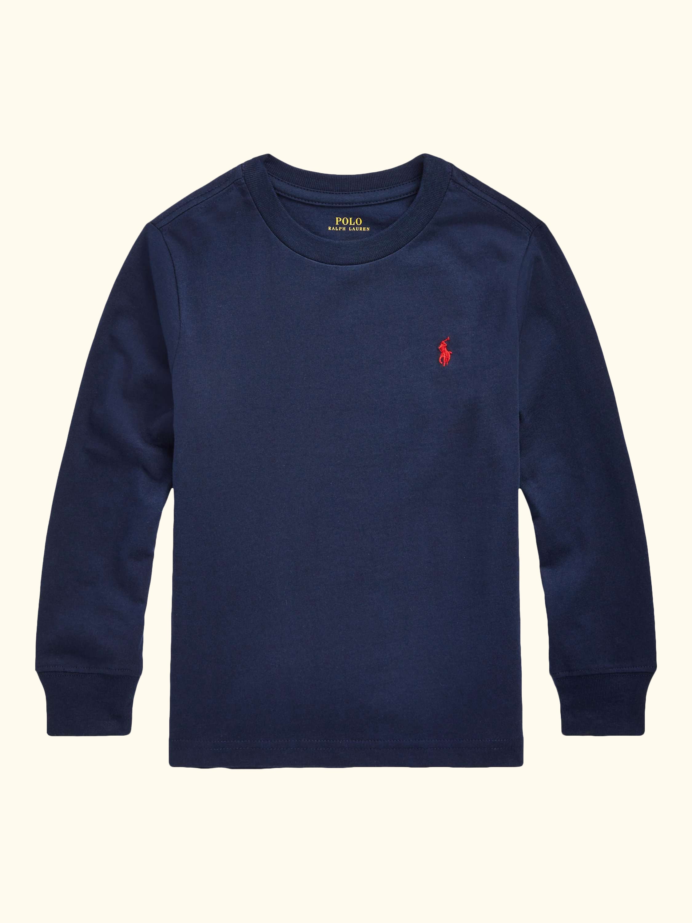 Polo Ralph Lauren Kids' Cotton Long Sleeved T-Shirt, Cruise Navy