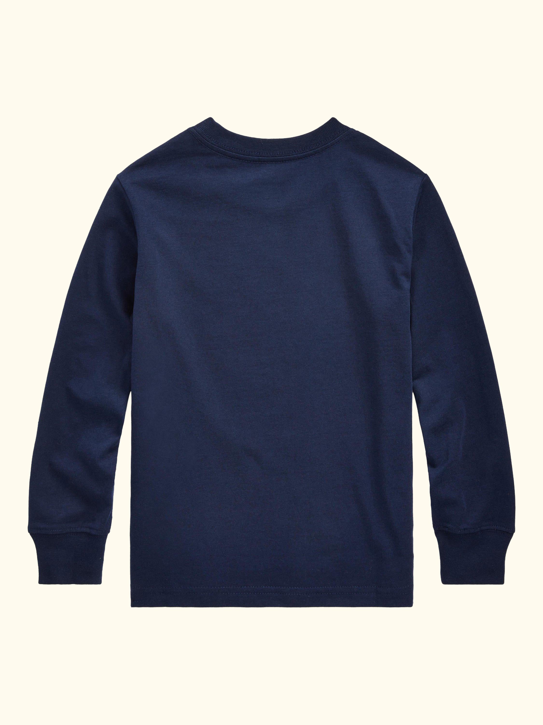 Polo Ralph Lauren Kids' Cotton Long Sleeved T-Shirt, Cruise Navy