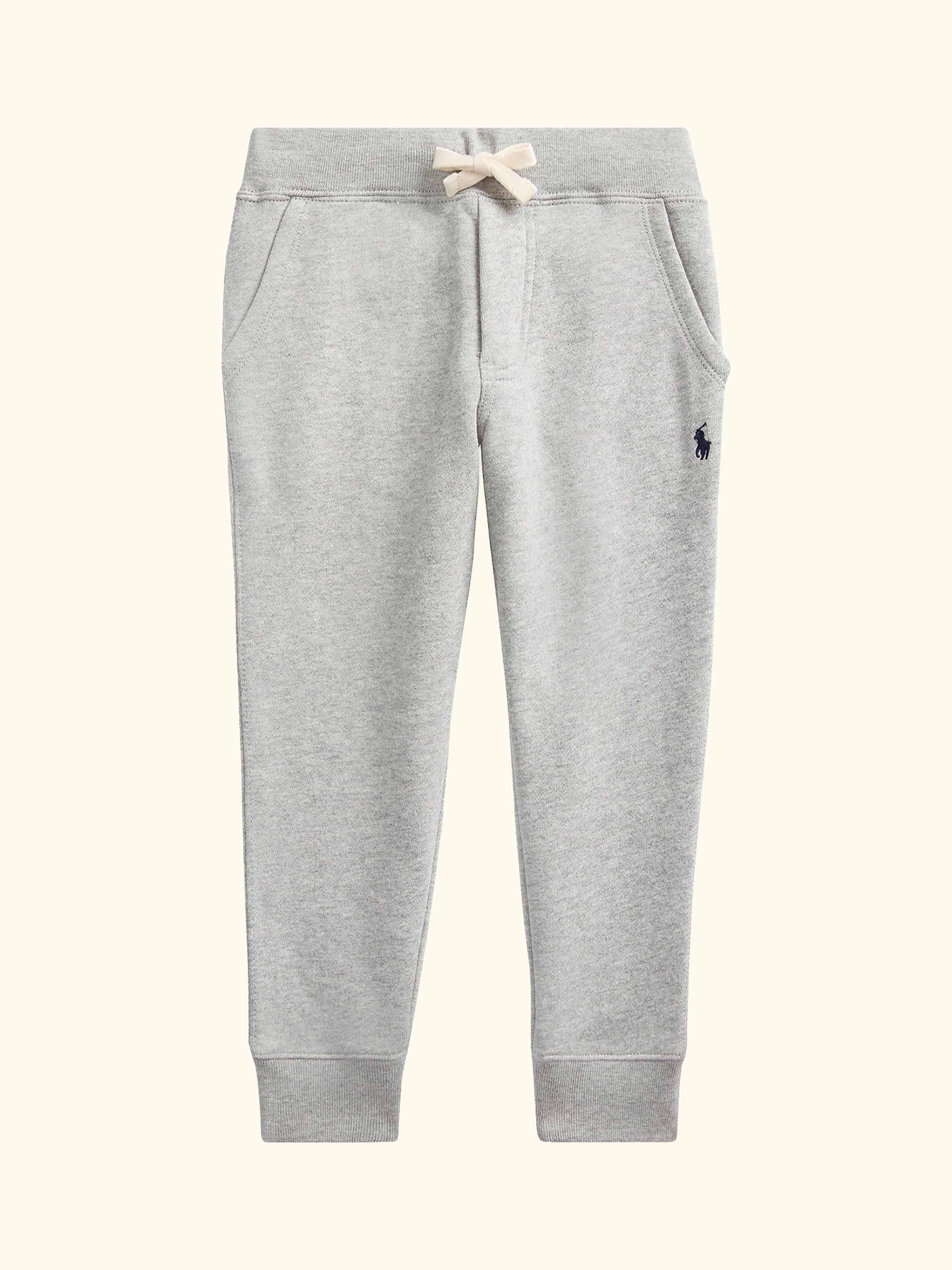 Polo Ralph Lauren Kids' Cotton Blend Drawstring Jogging Bottoms, Dark Sport Heather