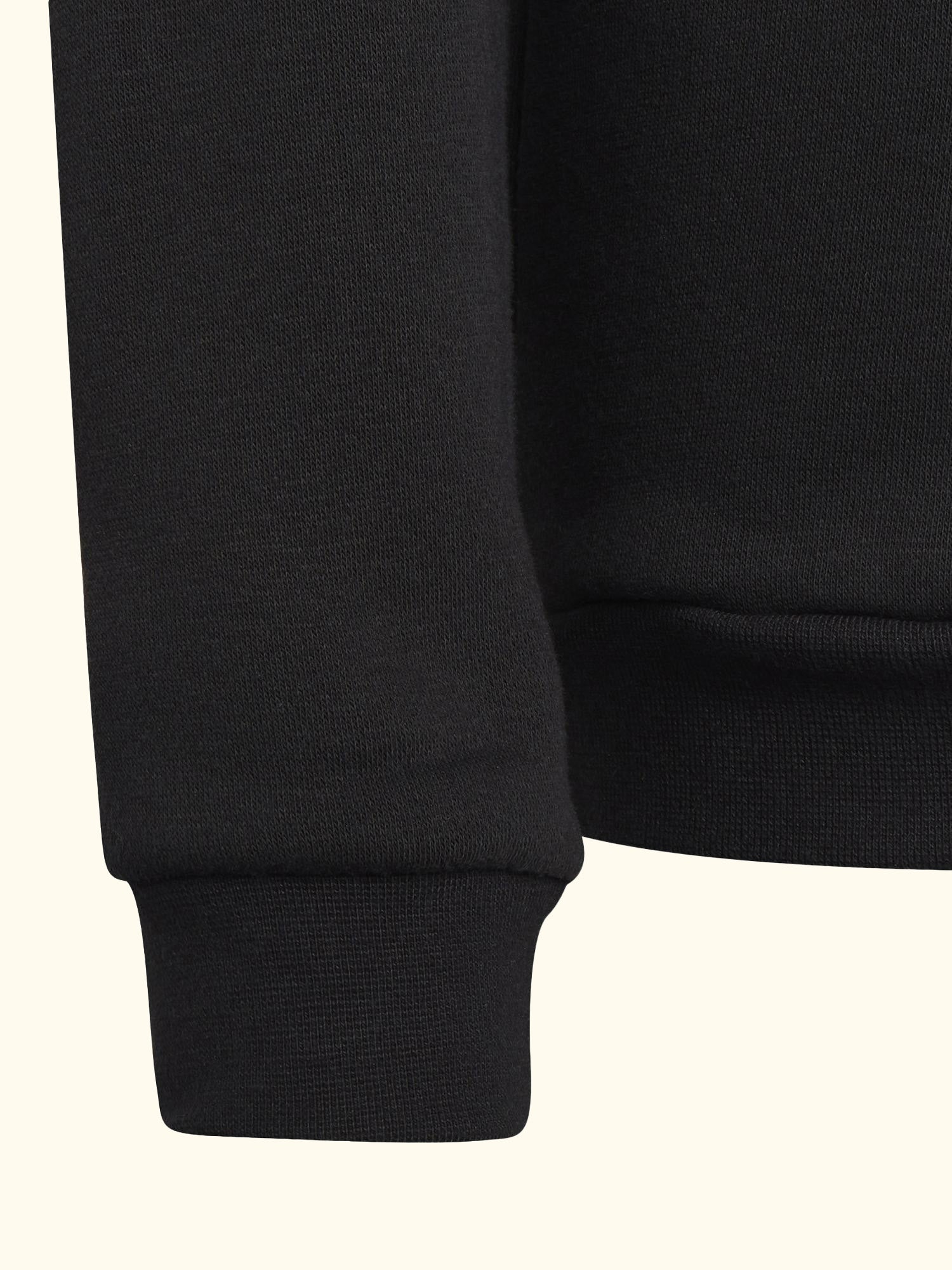Kids' Cotton Blend Crew Neck Sweatshirt, Black
