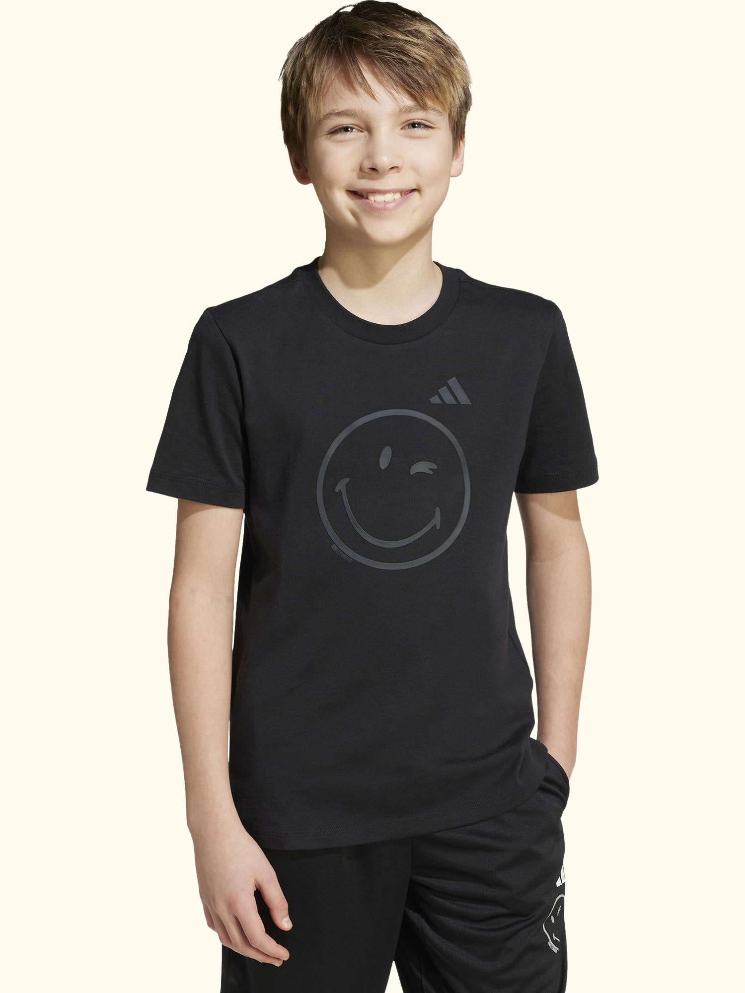 x SmileyWorld Kids' Graphic T-Shirt, Black/Carbon