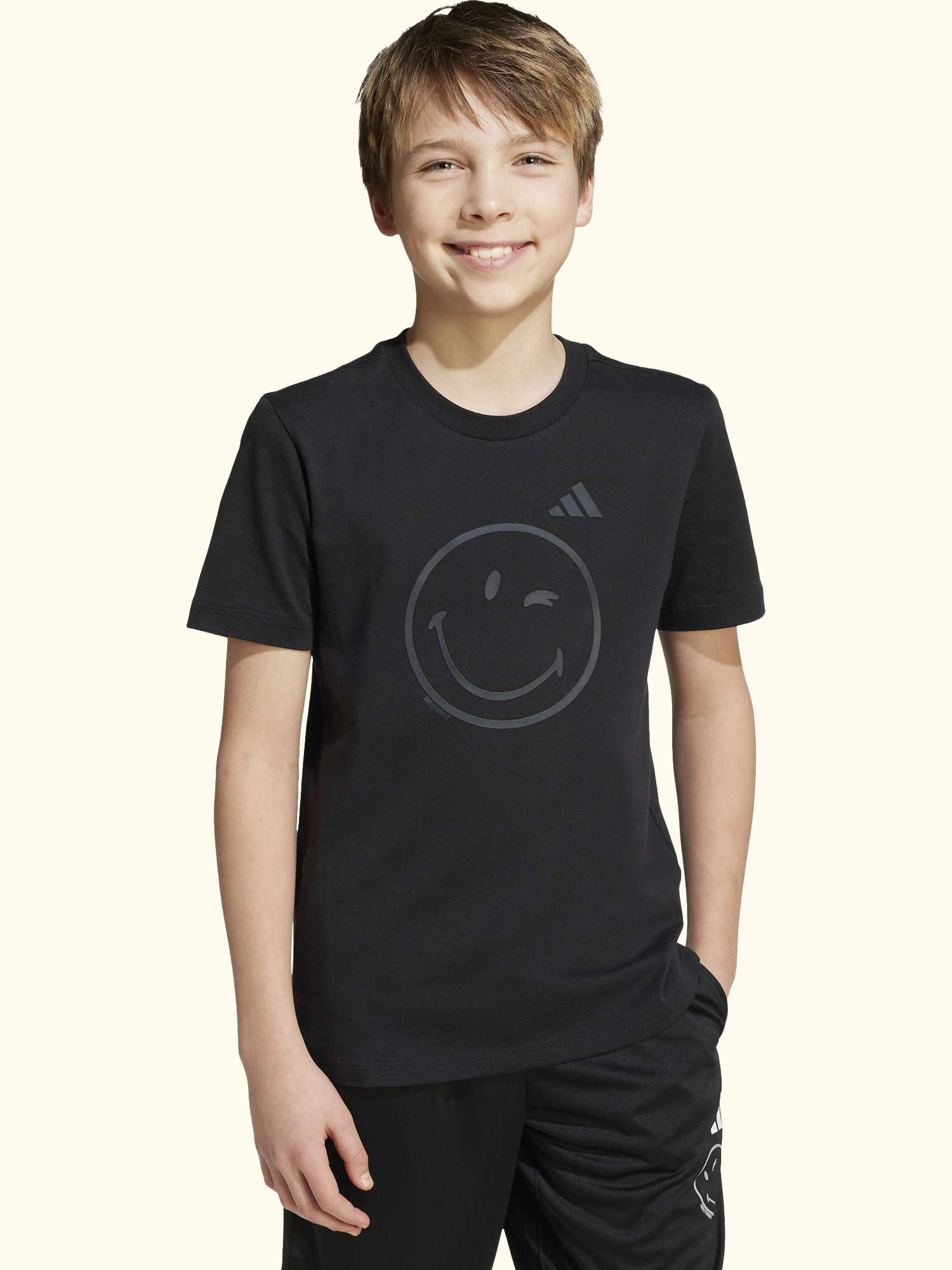 x SmileyWorld Kids' Graphic T-Shirt, Black/Carbon