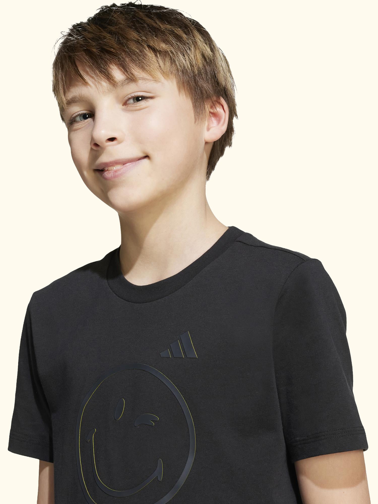 x SmileyWorld Kids' Graphic T-Shirt, Black/Carbon