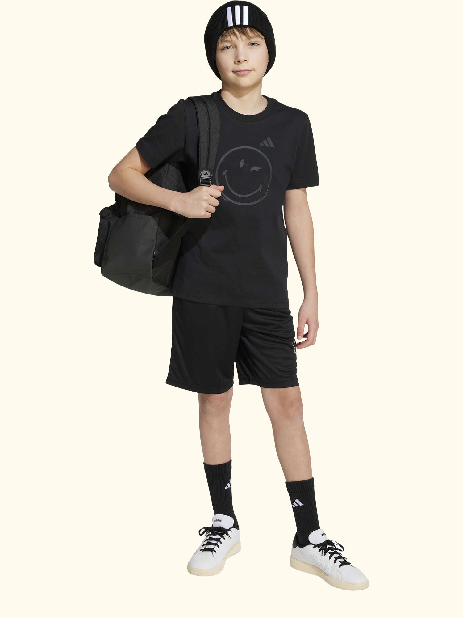 x SmileyWorld Kids' Graphic T-Shirt, Black/Carbon