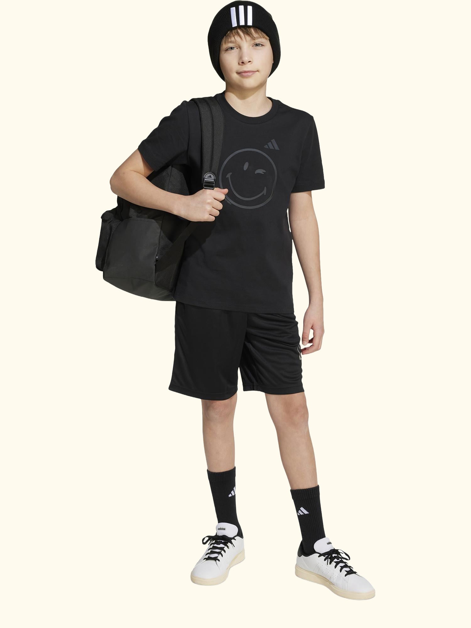 x SmileyWorld Kids' Graphic T-Shirt, Black/Carbon