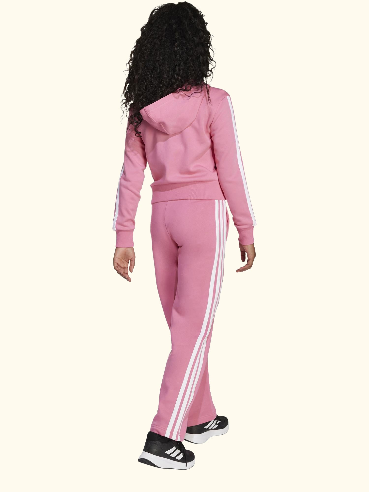 Kids' Cotton Blend Essentials Tracksuit, Pink/White