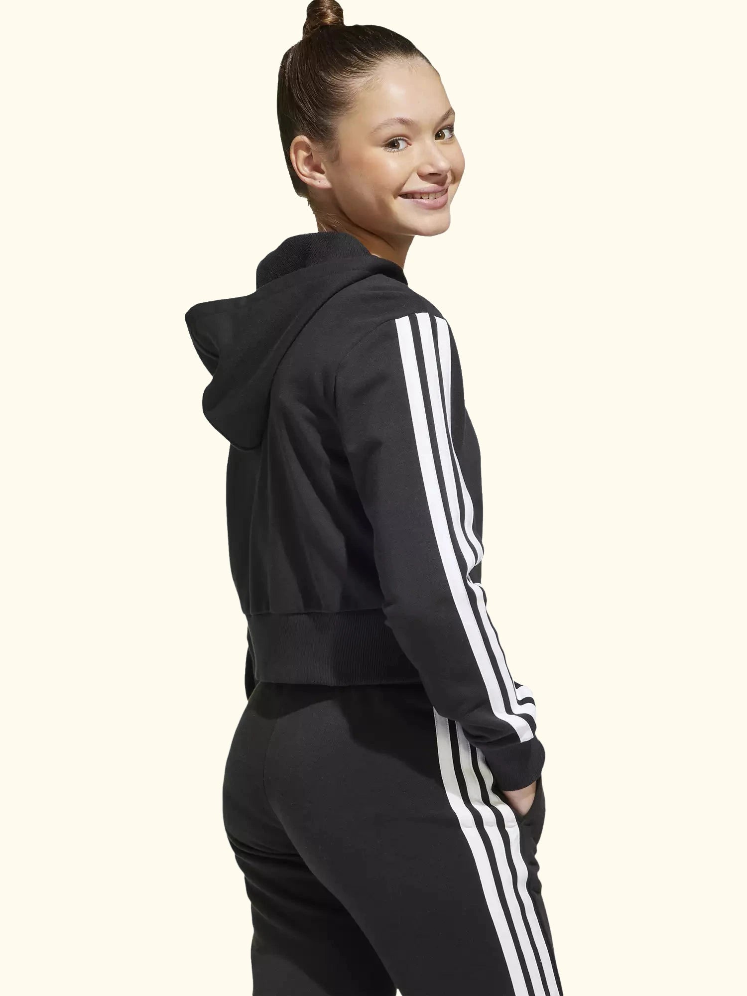 addias Kids' Cotton Blend Essentials Full Zip Hoodie