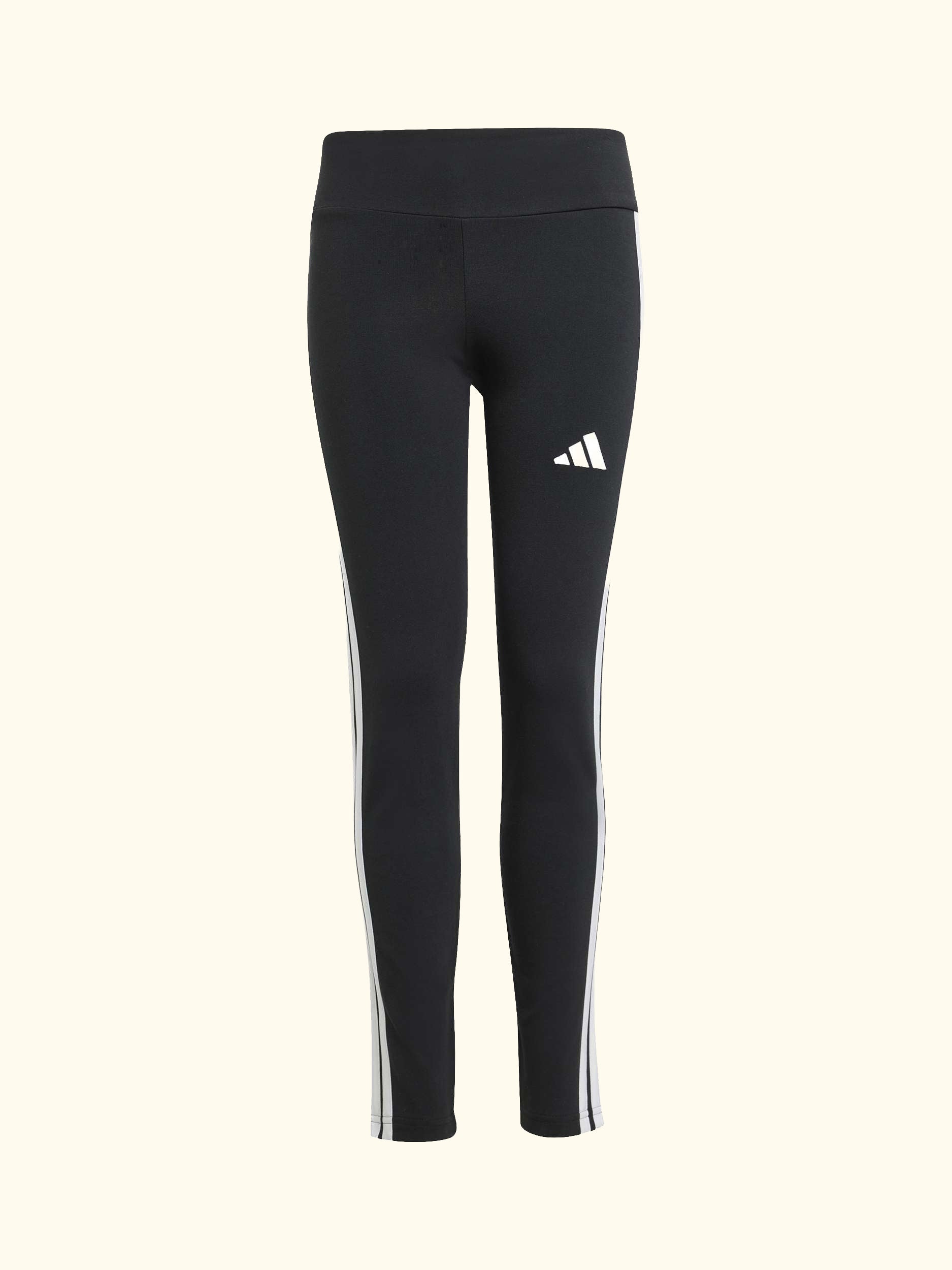 Kids' Cotton Blend Essential Leggings, Black/White