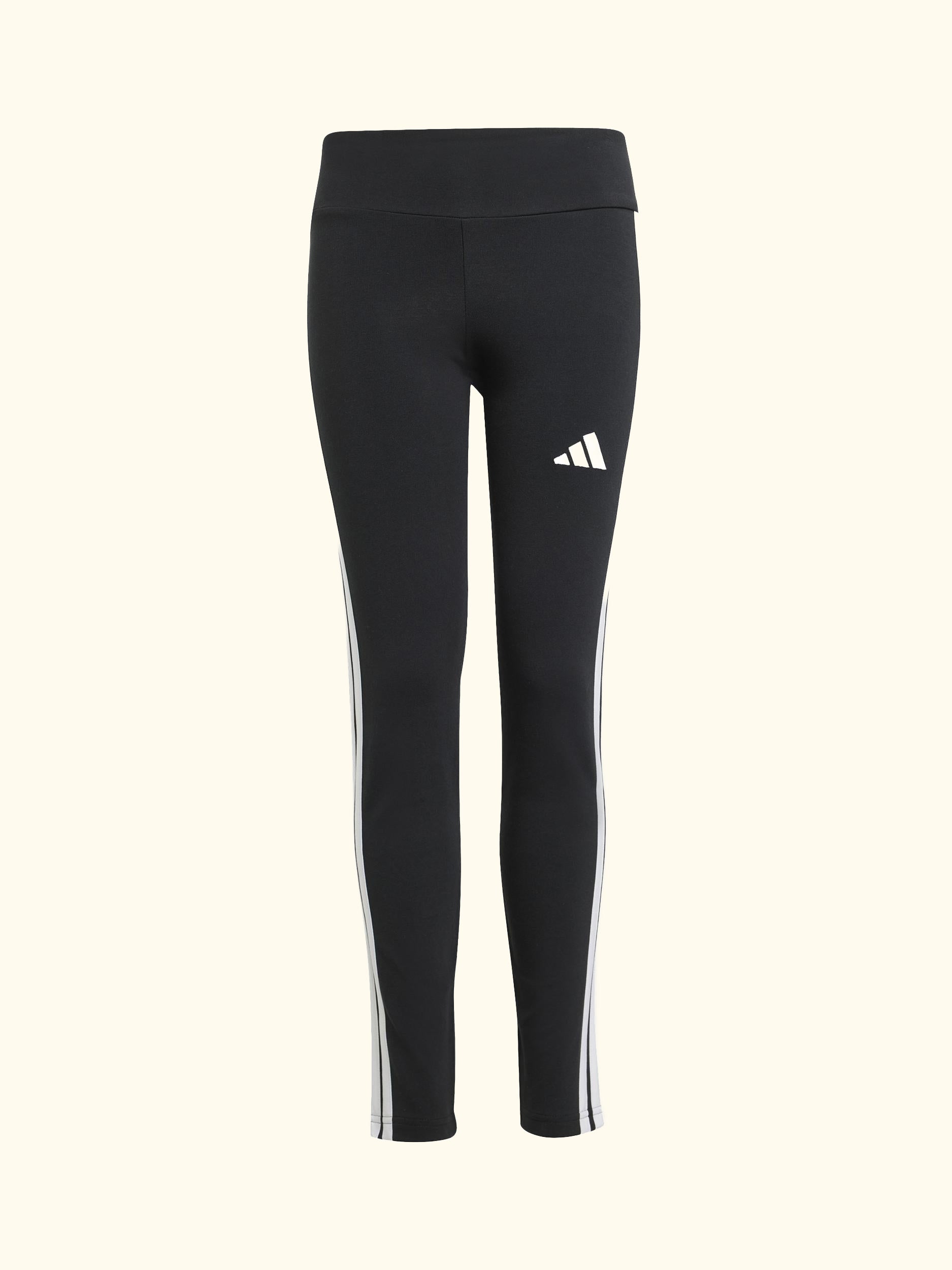Kids' Cotton Blend Essential Leggings, Black/White