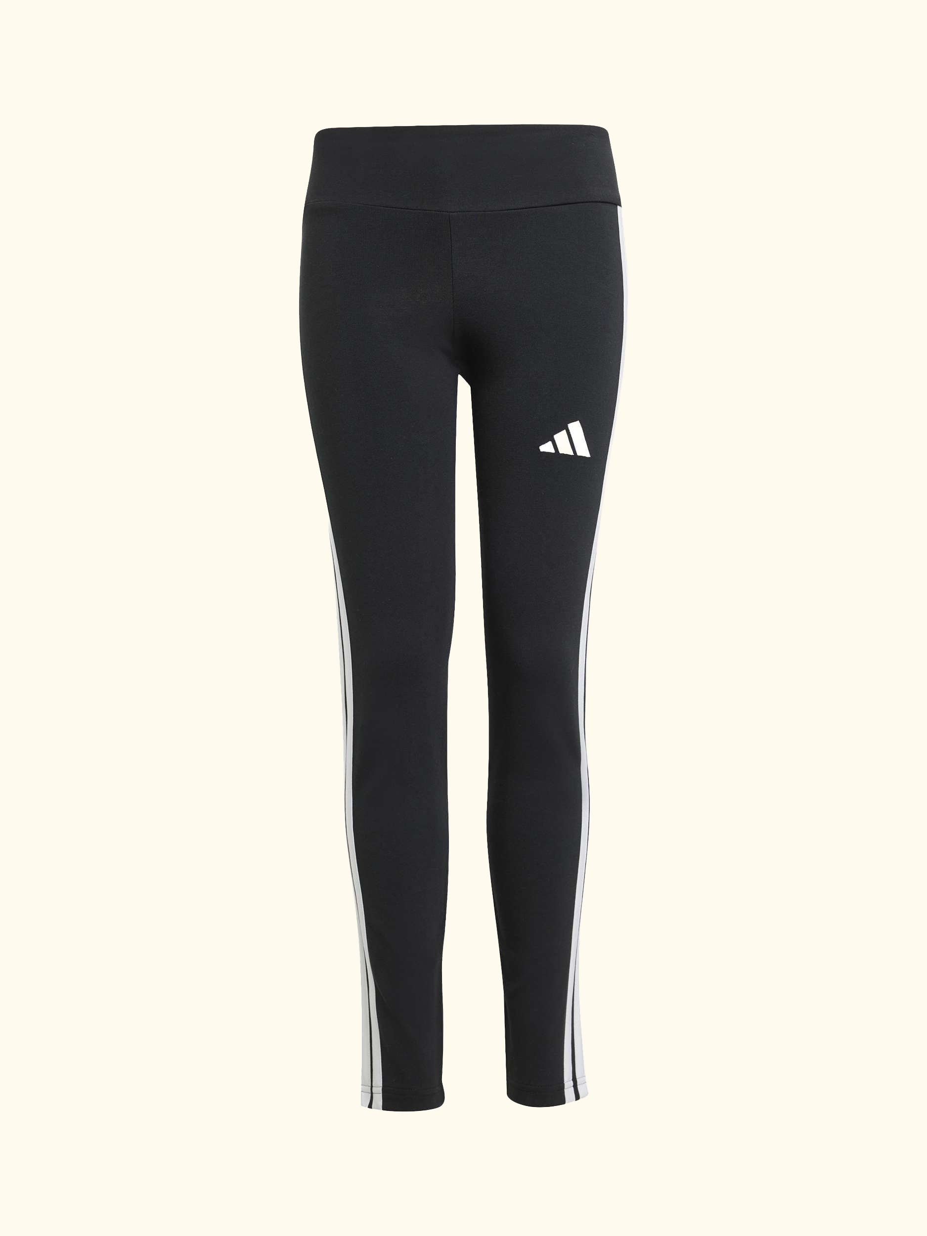 Kids' Cotton Blend Essential Leggings, Black/White
