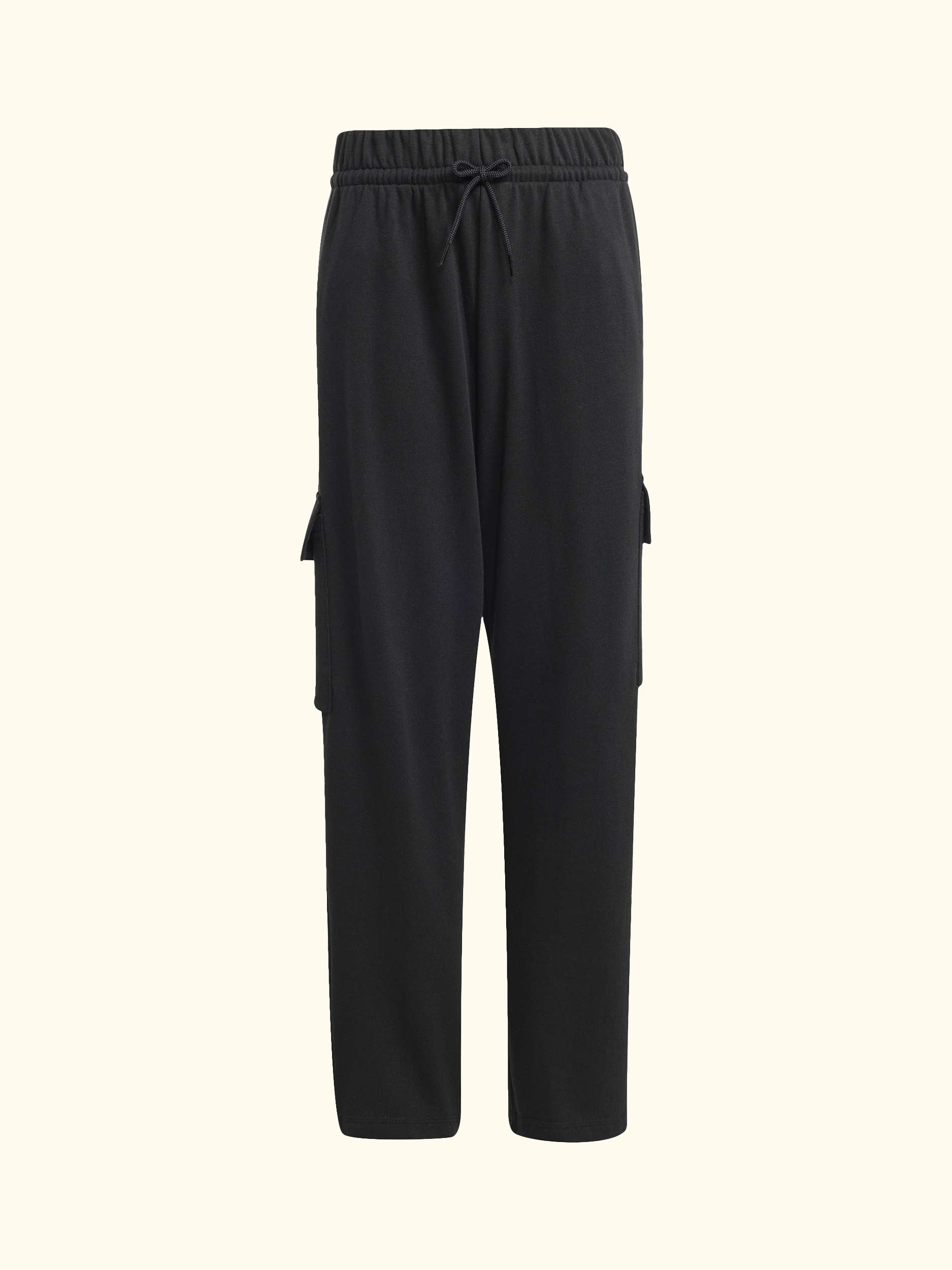 Kids' Essentials Cargo Trousers, Black/White