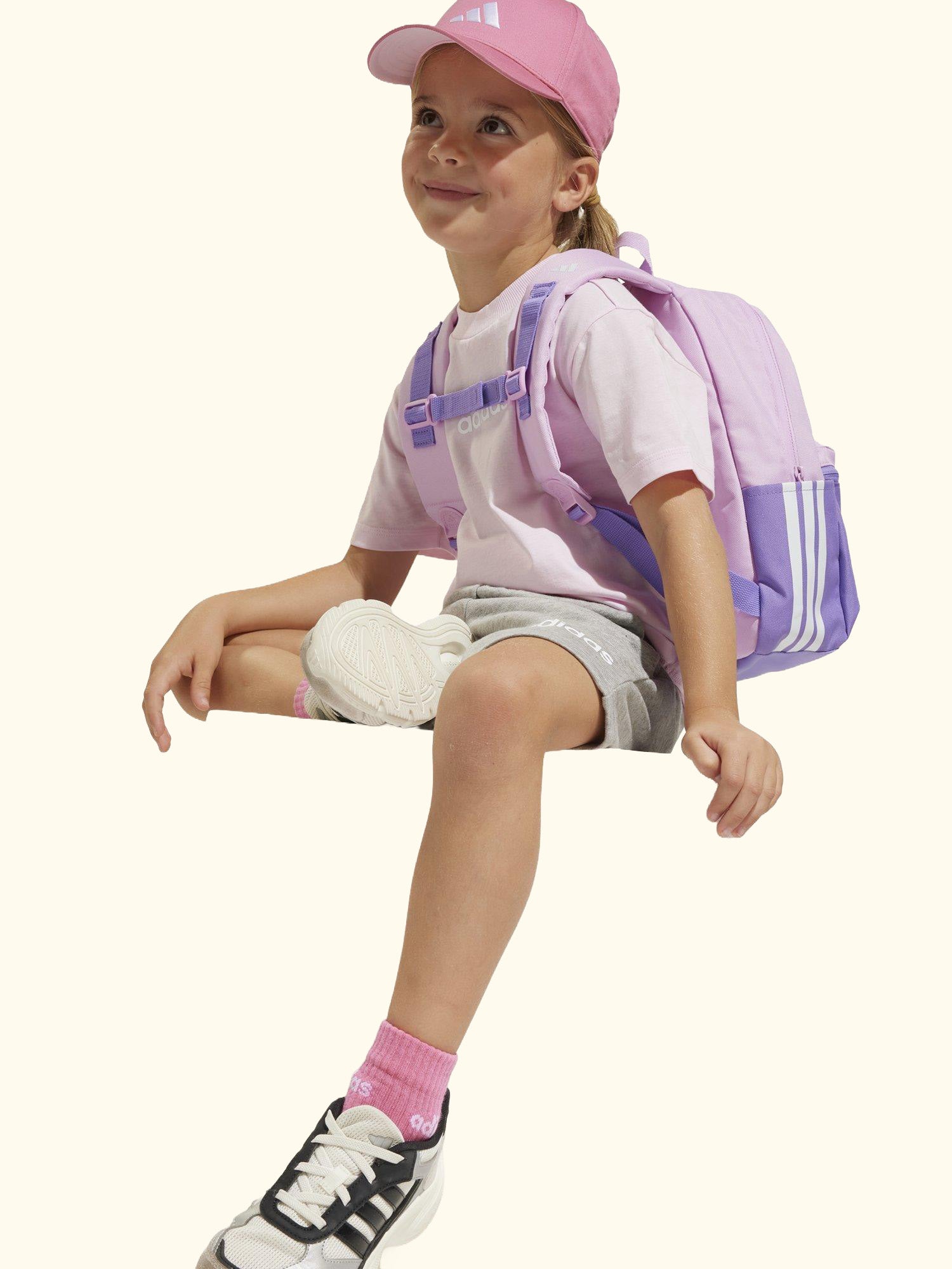 Kids' Unisex Cotton Essentials T-Shirt Set, Pink/Grey