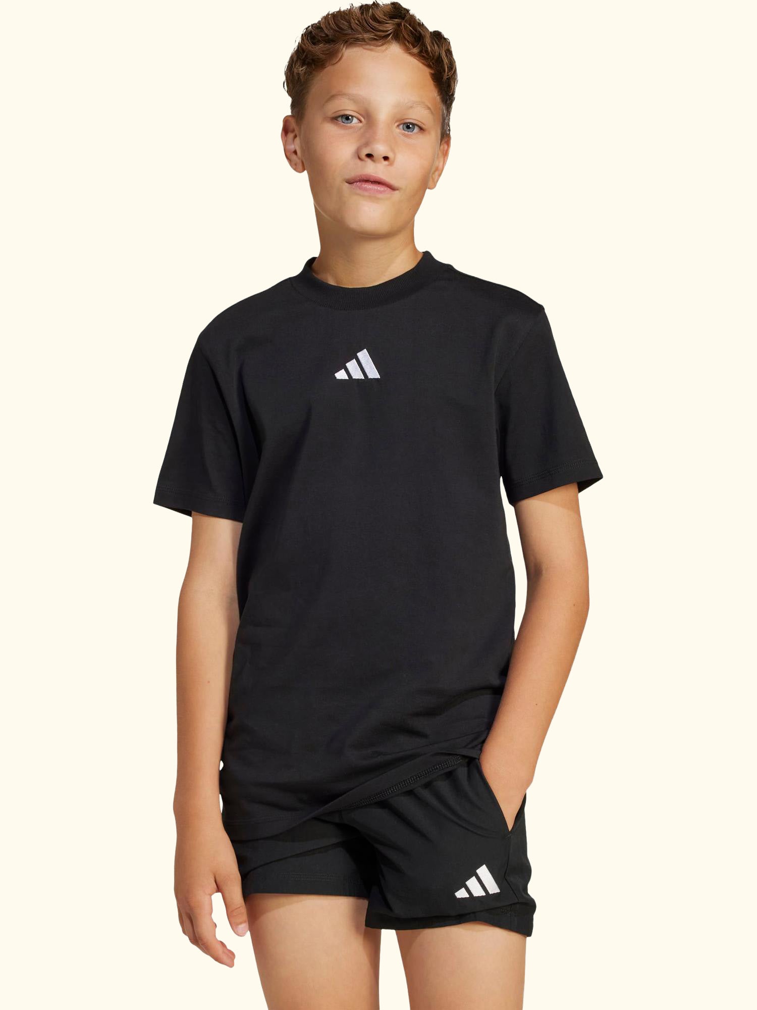 Kids' Essentials Cotton T-Shirt, Black/White