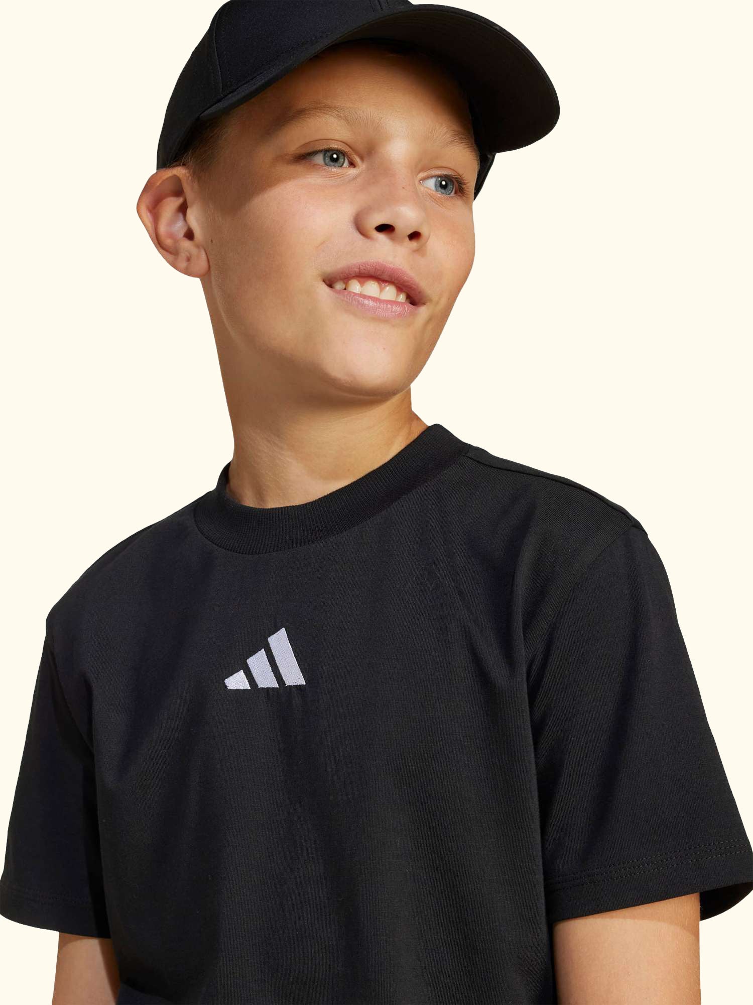 Kids' Essentials Cotton T-Shirt, Black/White