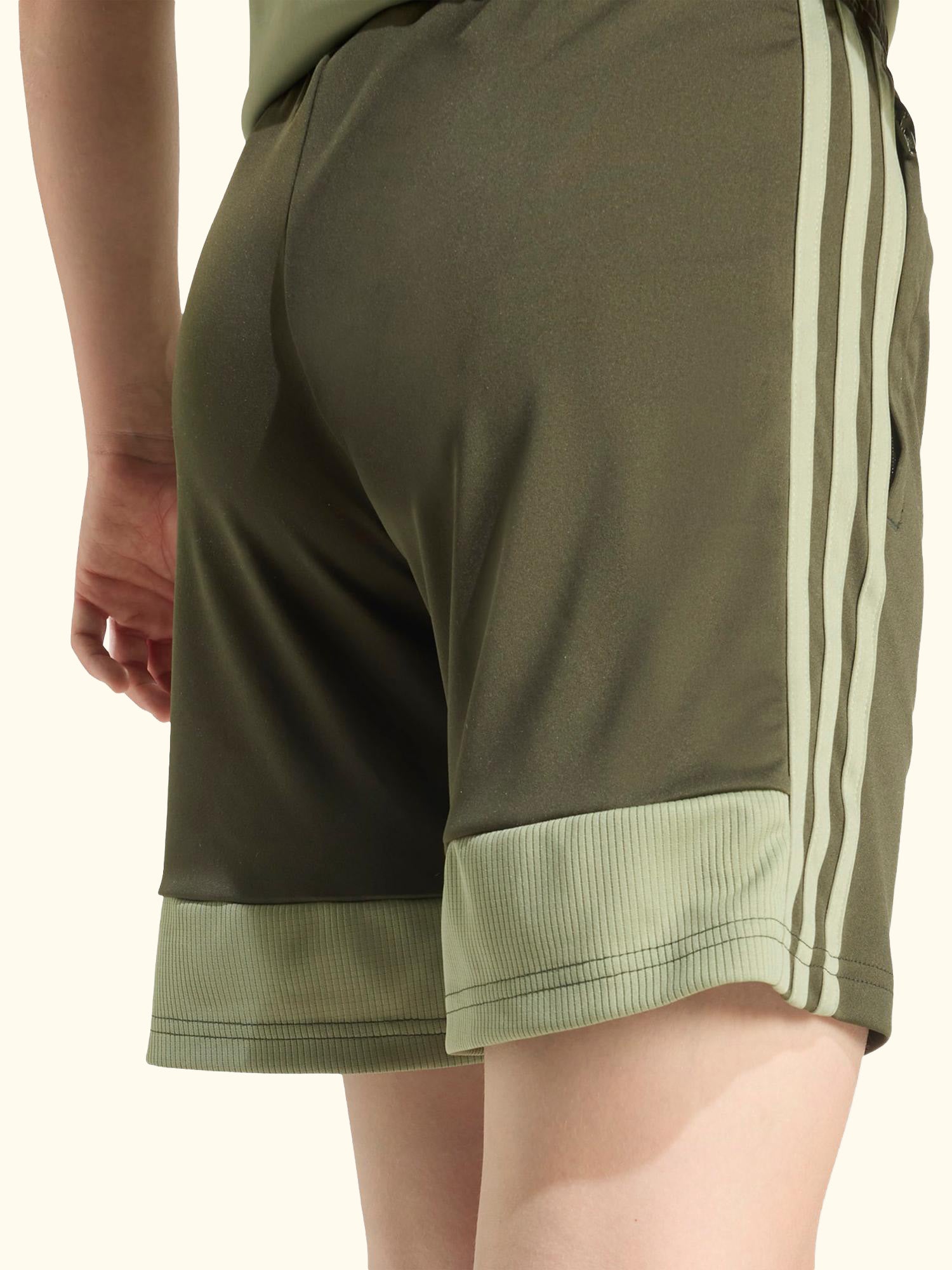 Kids' Tiro25 Essentials Shorts, Black/Green
