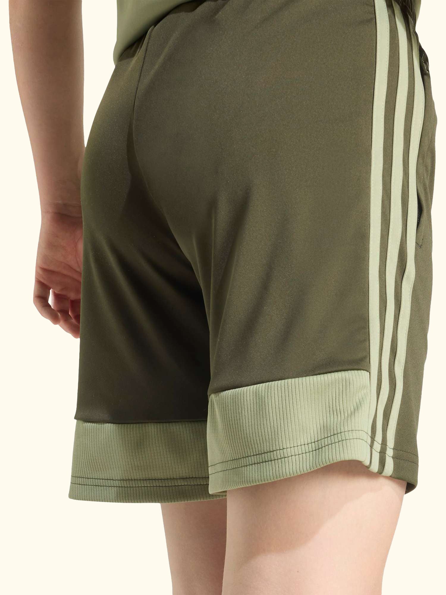 Kids' Tiro25 Essentials Shorts, Black/Green