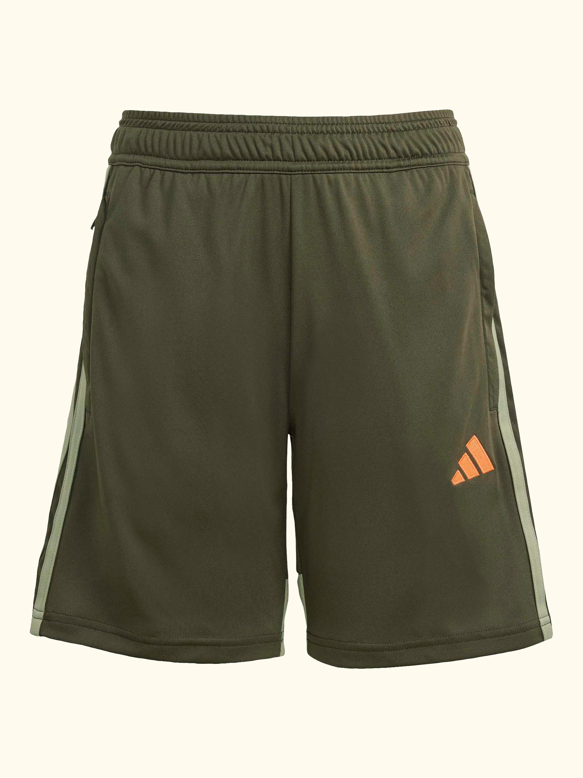 Kids' Tiro25 Essentials Shorts, Black/Green