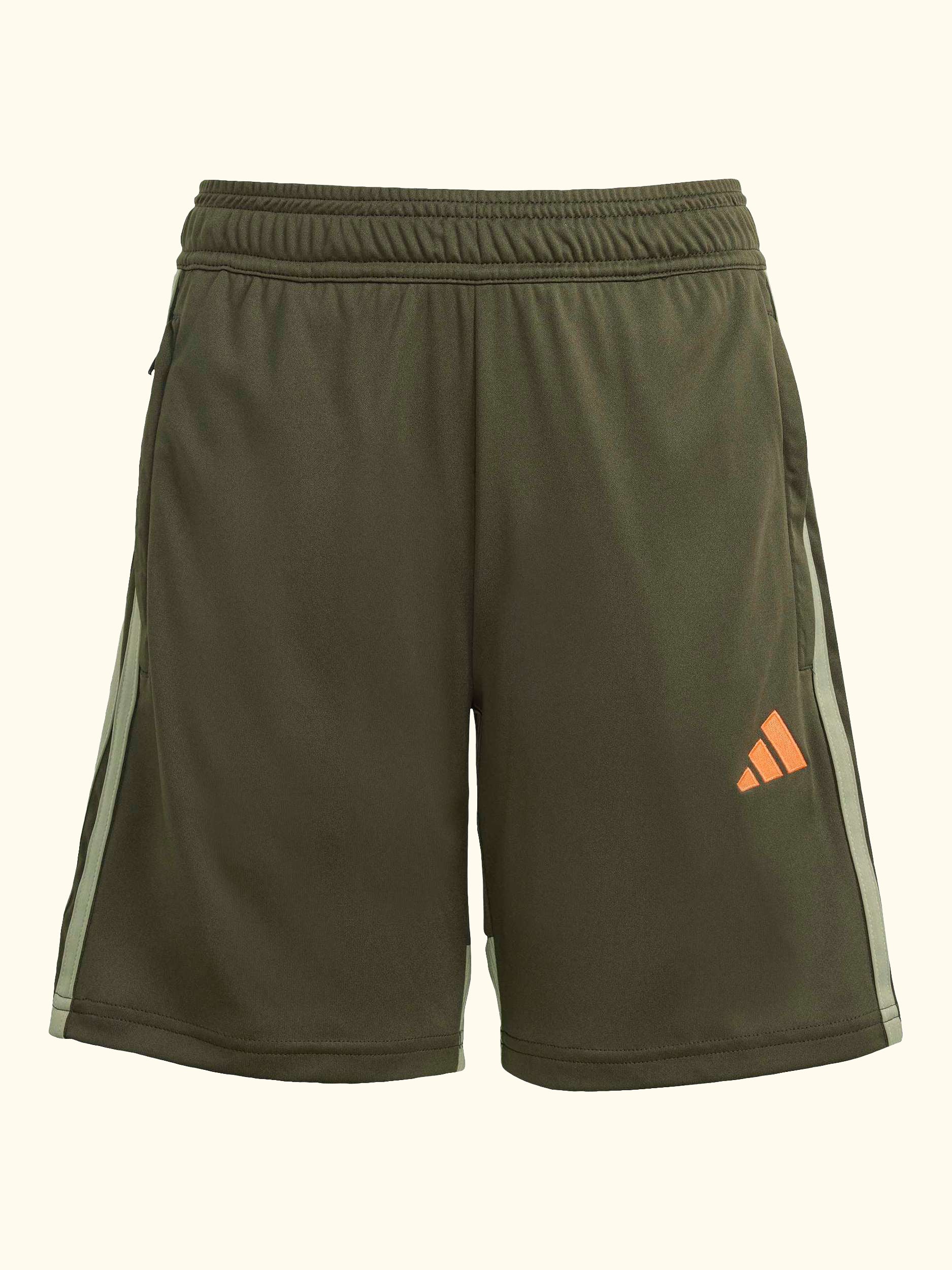 Kids' Tiro25 Essentials Shorts, Black/Green