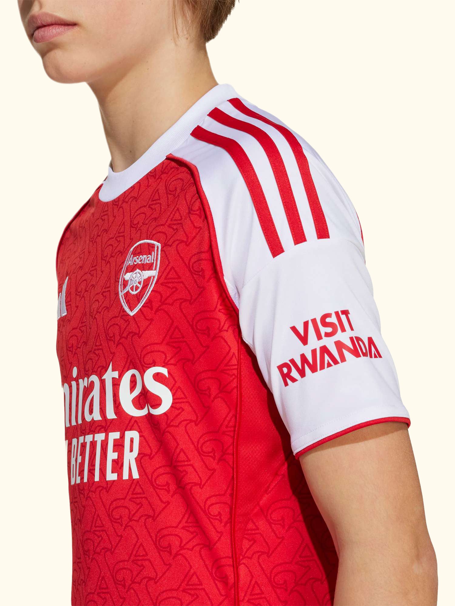 Kids' Arsenal Football Club Home Jersey Top, Betsca/White