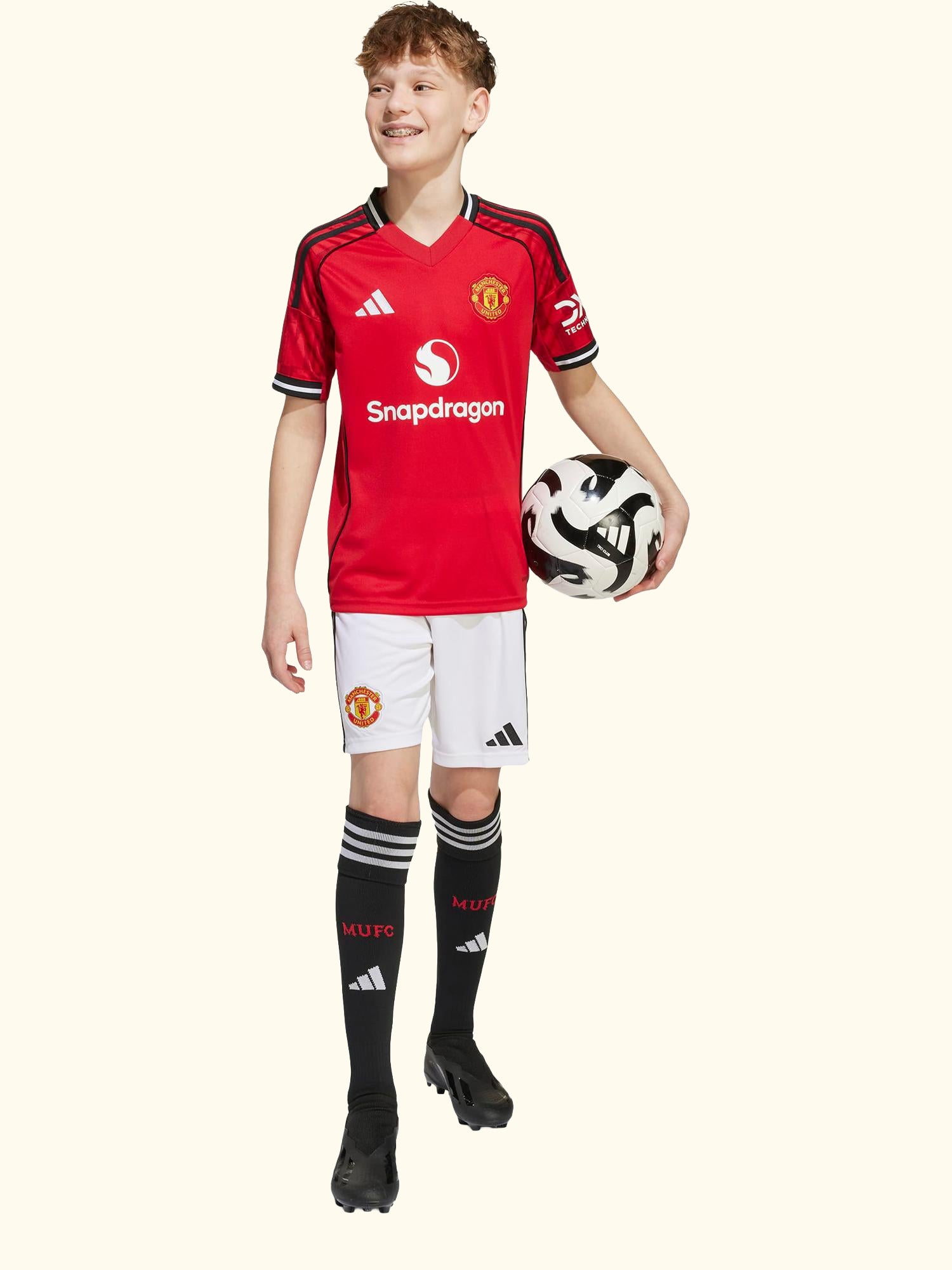 Kids' Manchester United Home Jersey Top, Red