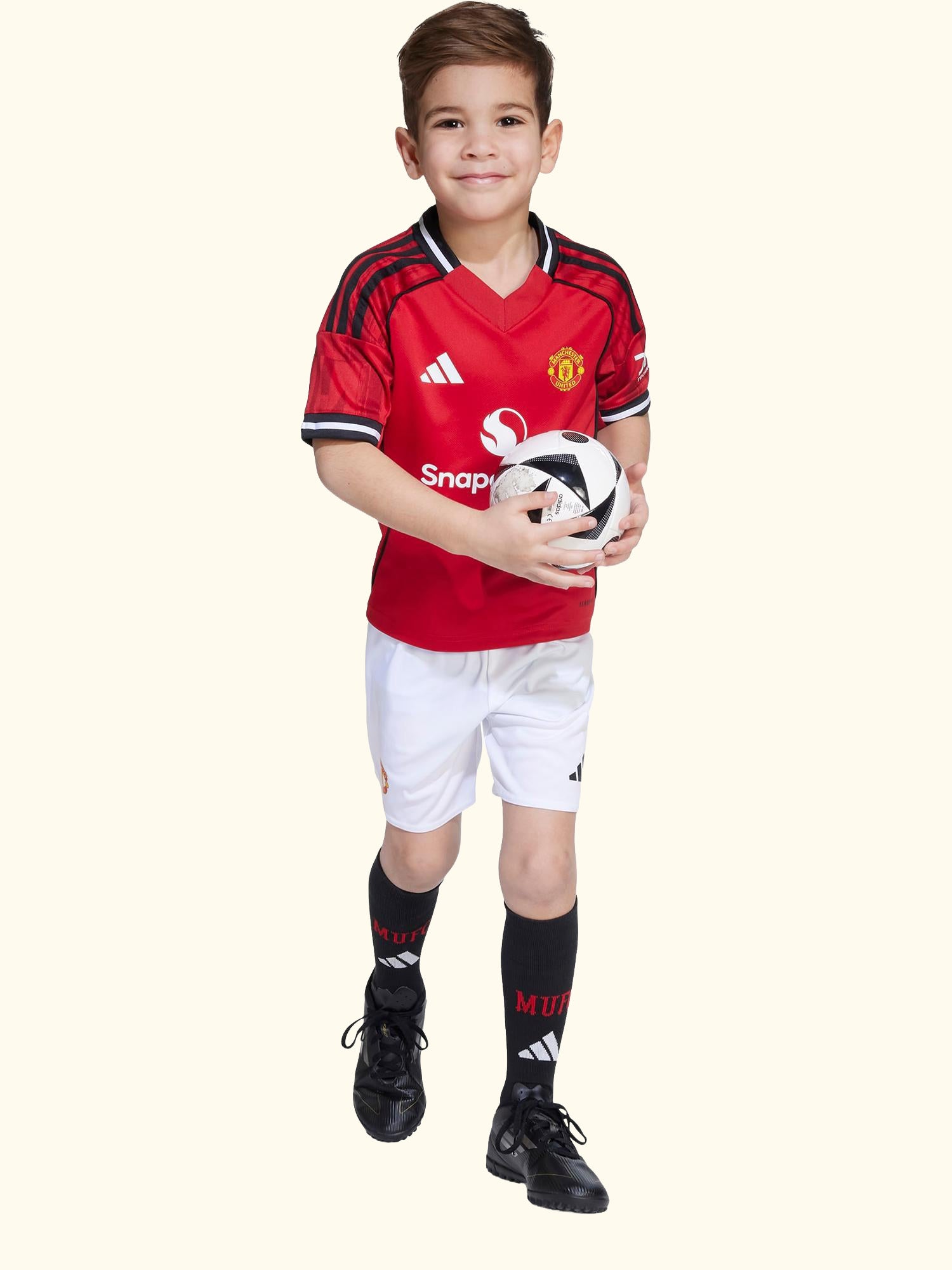 Kids' Manchester United Football Club Home Mini Kit, Red