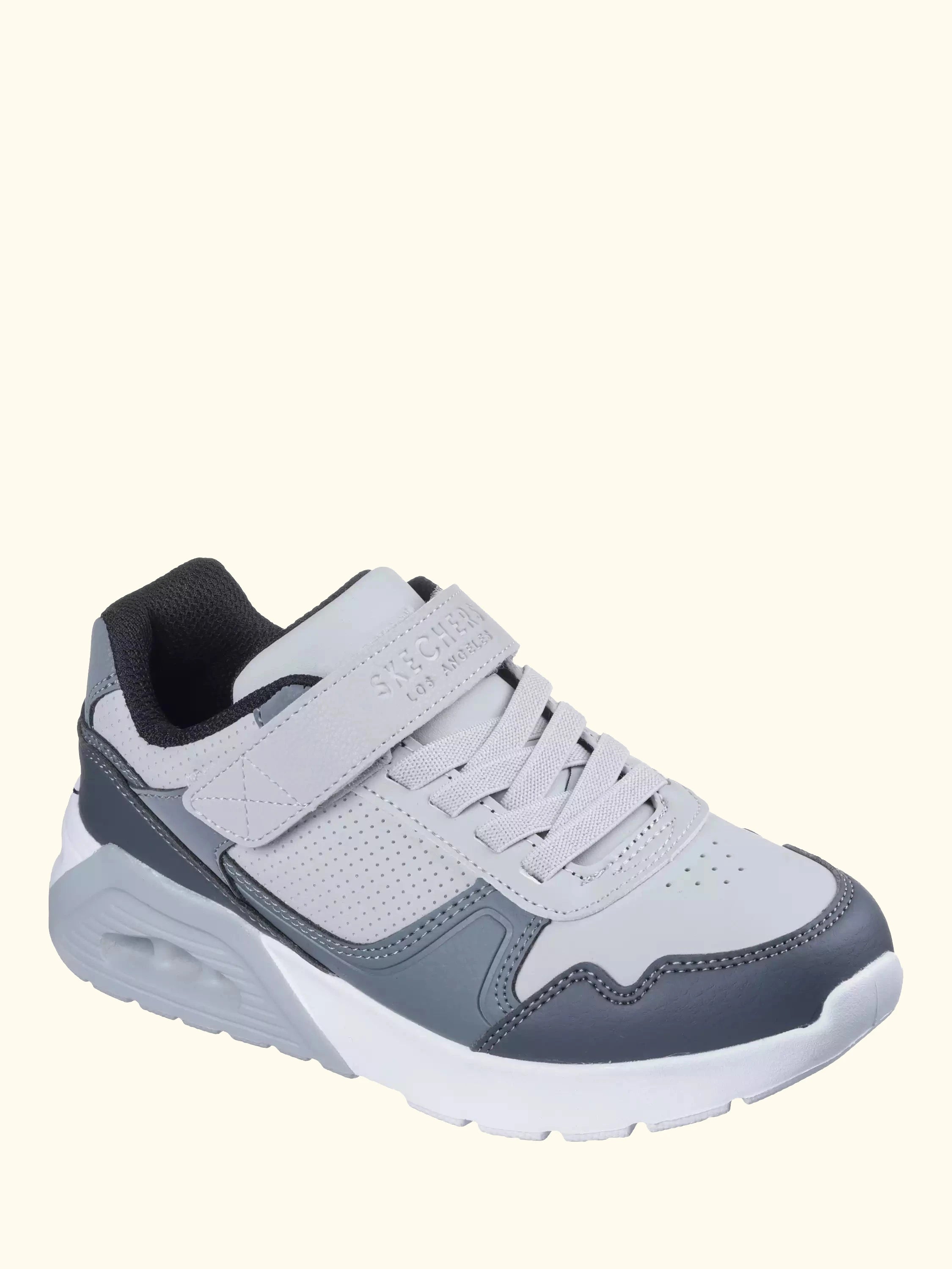 Skechers Kids' Street Uno Lite 2.0 Pillar Duo Trainers, Light Grey
