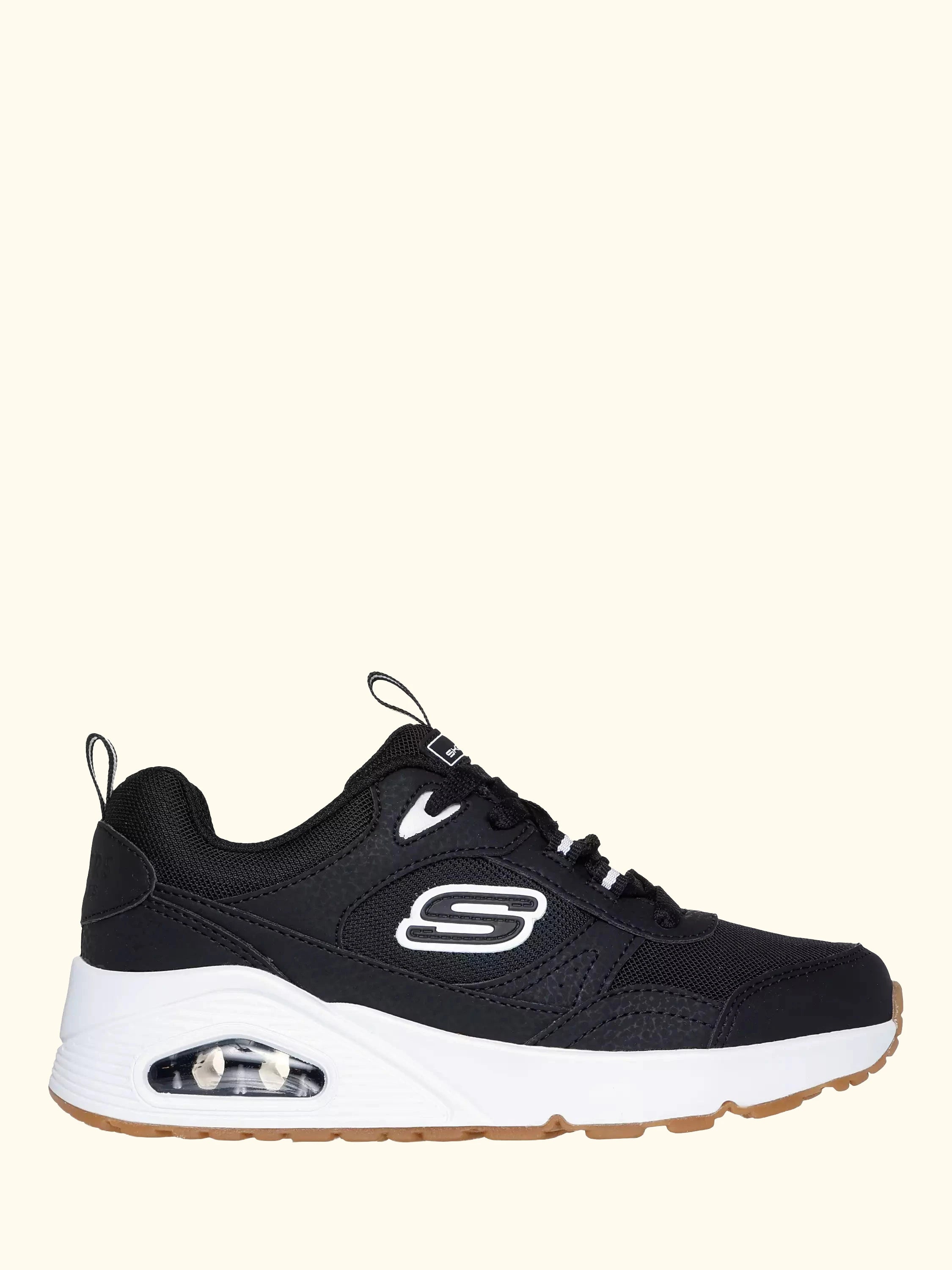Skechers Kids' Street Uno Retro-Groove Trainers, Black