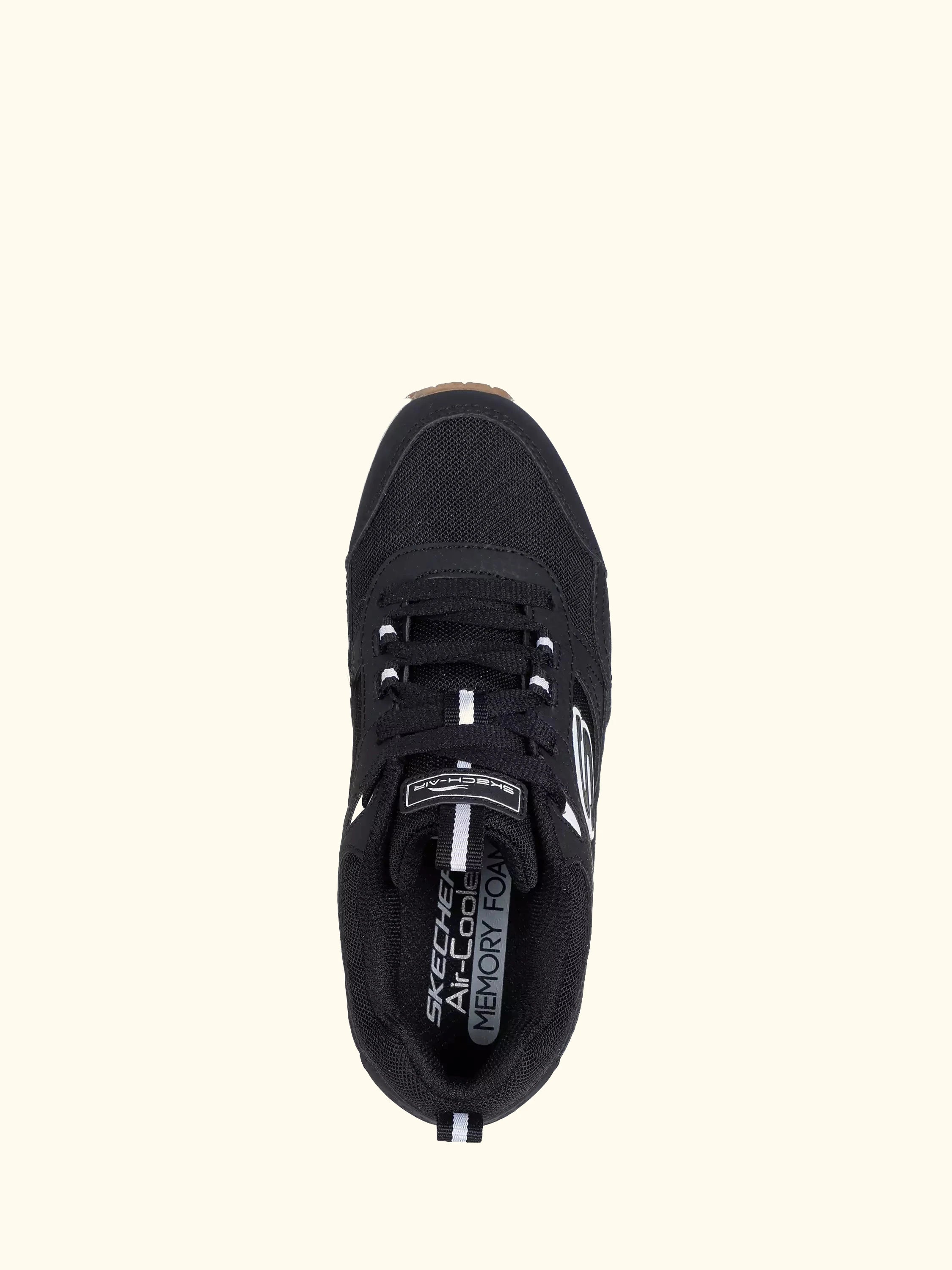 Skechers Kids' Street Uno Retro-Groove Trainers, Black