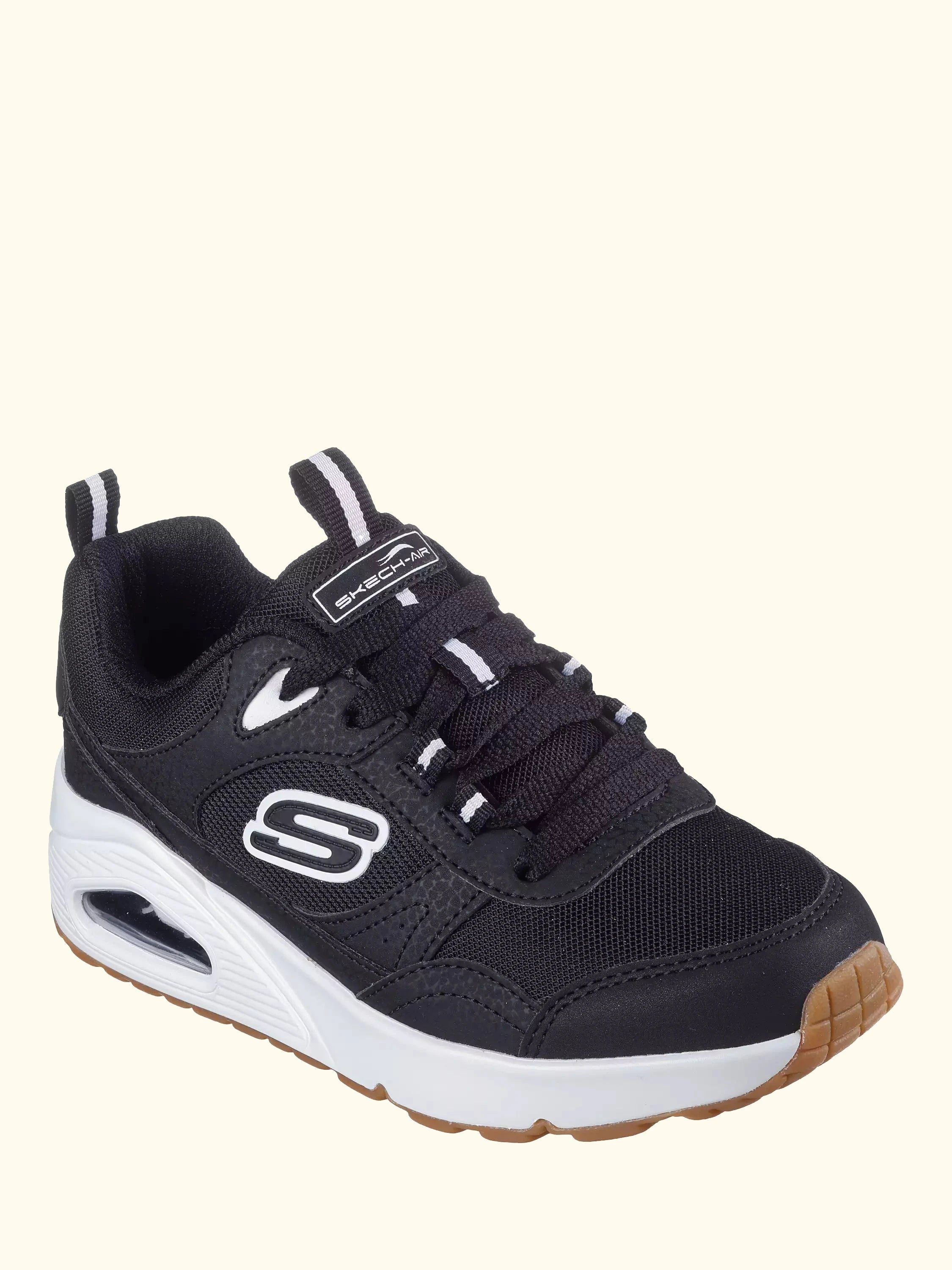 Skechers Kids' Street Uno Retro-Groove Trainers, Black