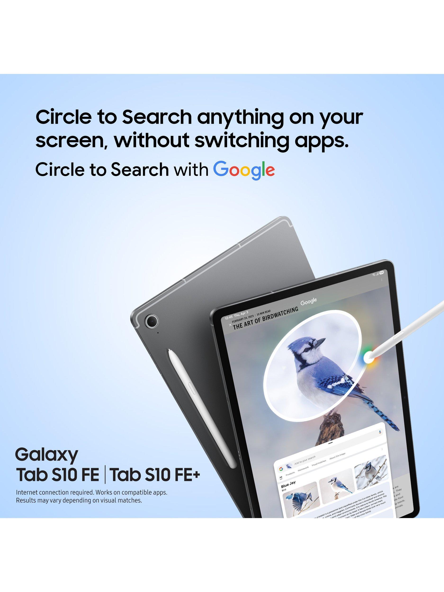 Galaxy Tab S10 FE Tablet with Bluetooth S Pen, Android, 12GB RAM, Wi-Fi, 10.9", Grey, 256GB