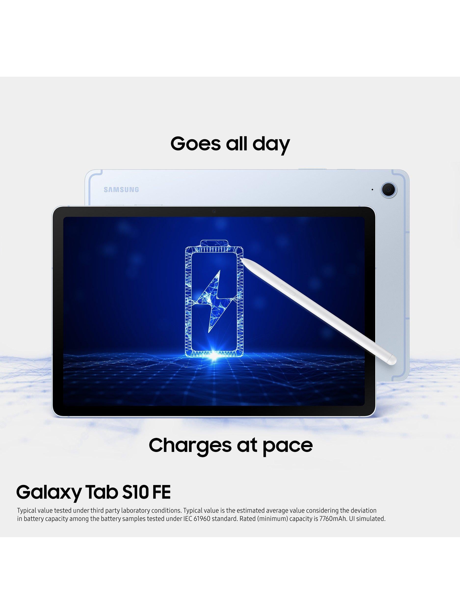 Galaxy Tab S10 FE Tablet with Bluetooth S Pen, Android, 12GB RAM, Wi-Fi, 10.9", Grey, 256GB