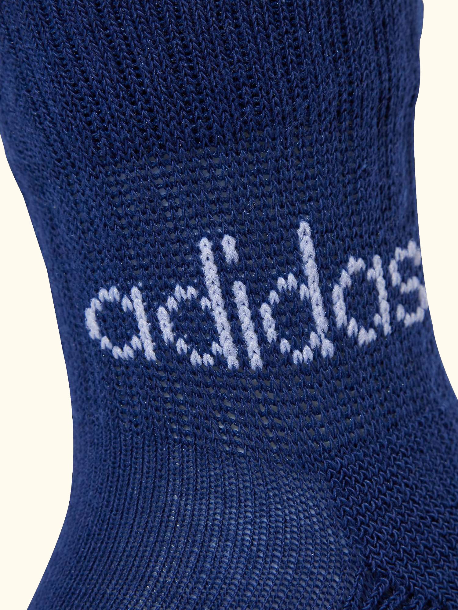 Kids' Cotton Blend Ankle Socks, Pack of 5, Blue/Royal Blue, 2 - 3.5