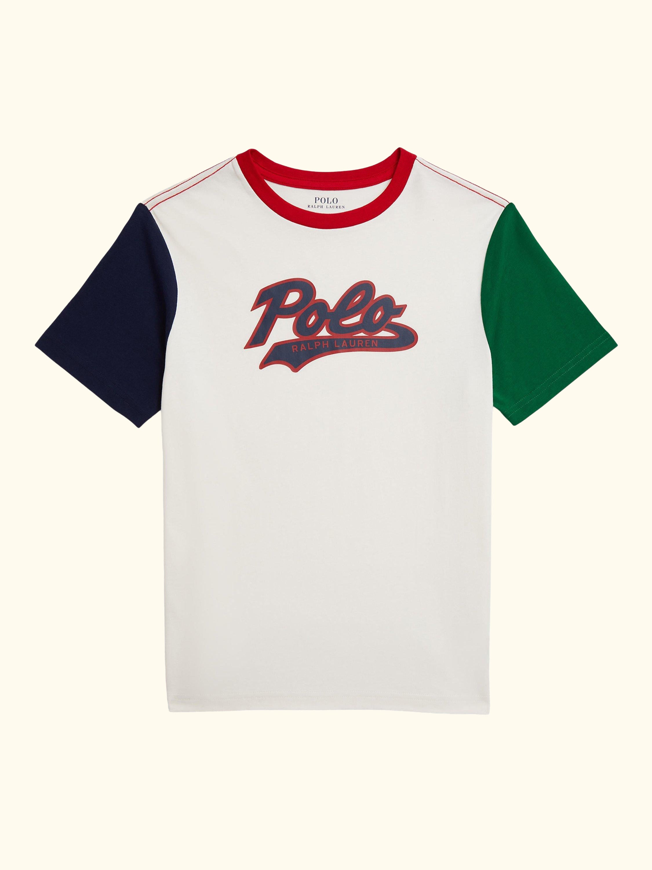 Kids' Cotton Knitted Polo Logo T-Shirt, Nevis