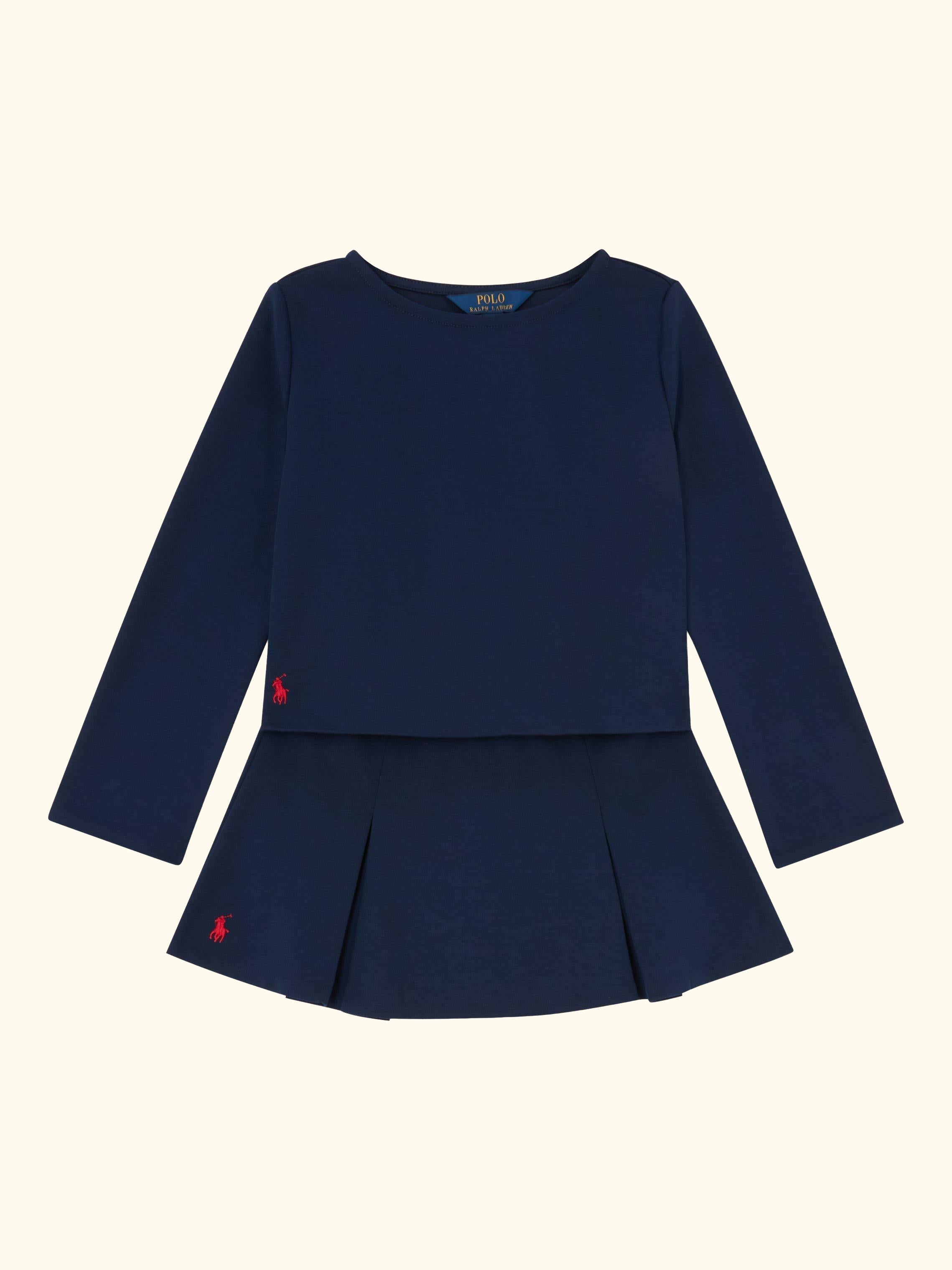 Kids' Top and Skirt Outfit Set, Refined Navy