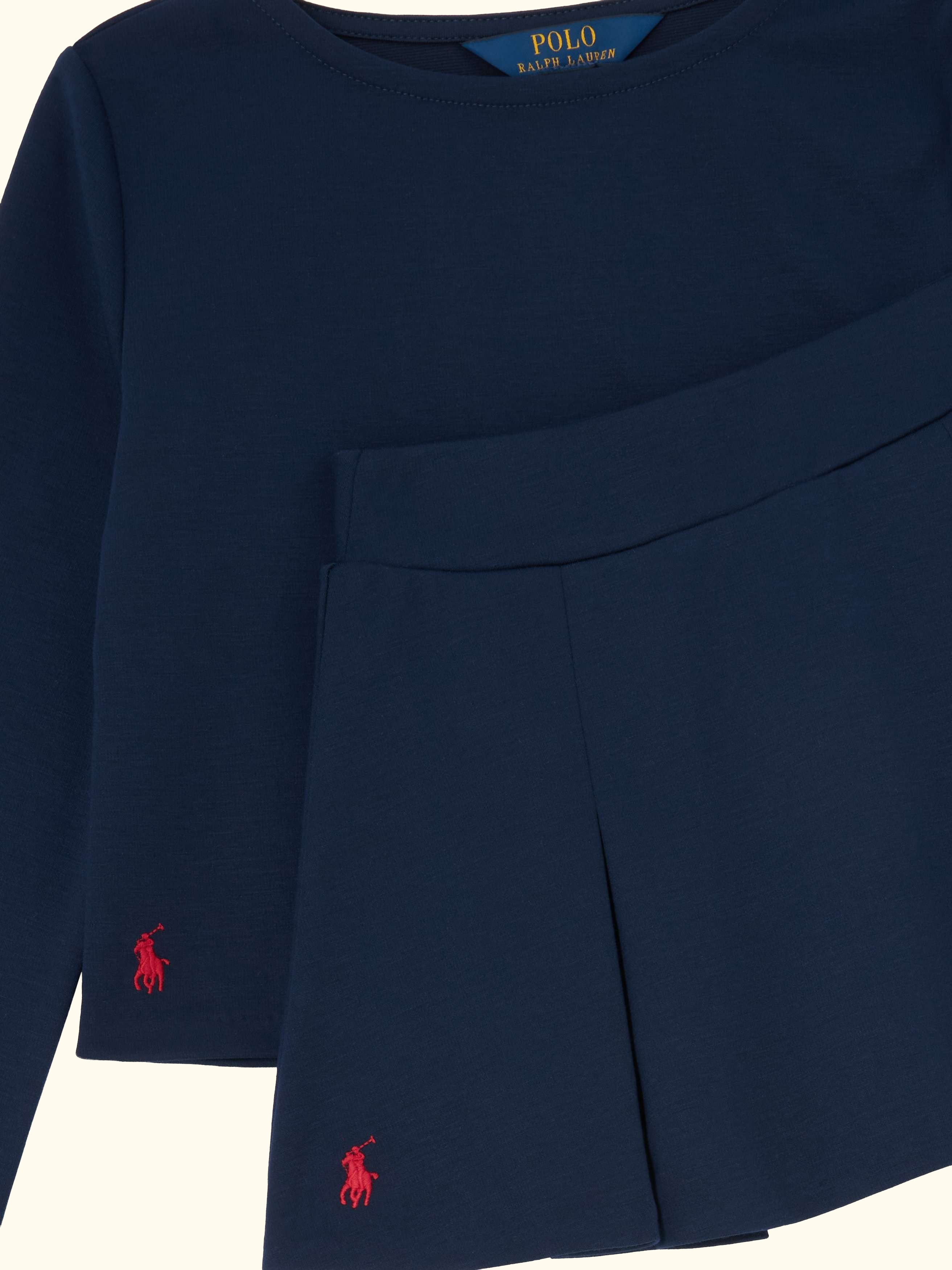 Kids' Top and Skirt Outfit Set, Refined Navy