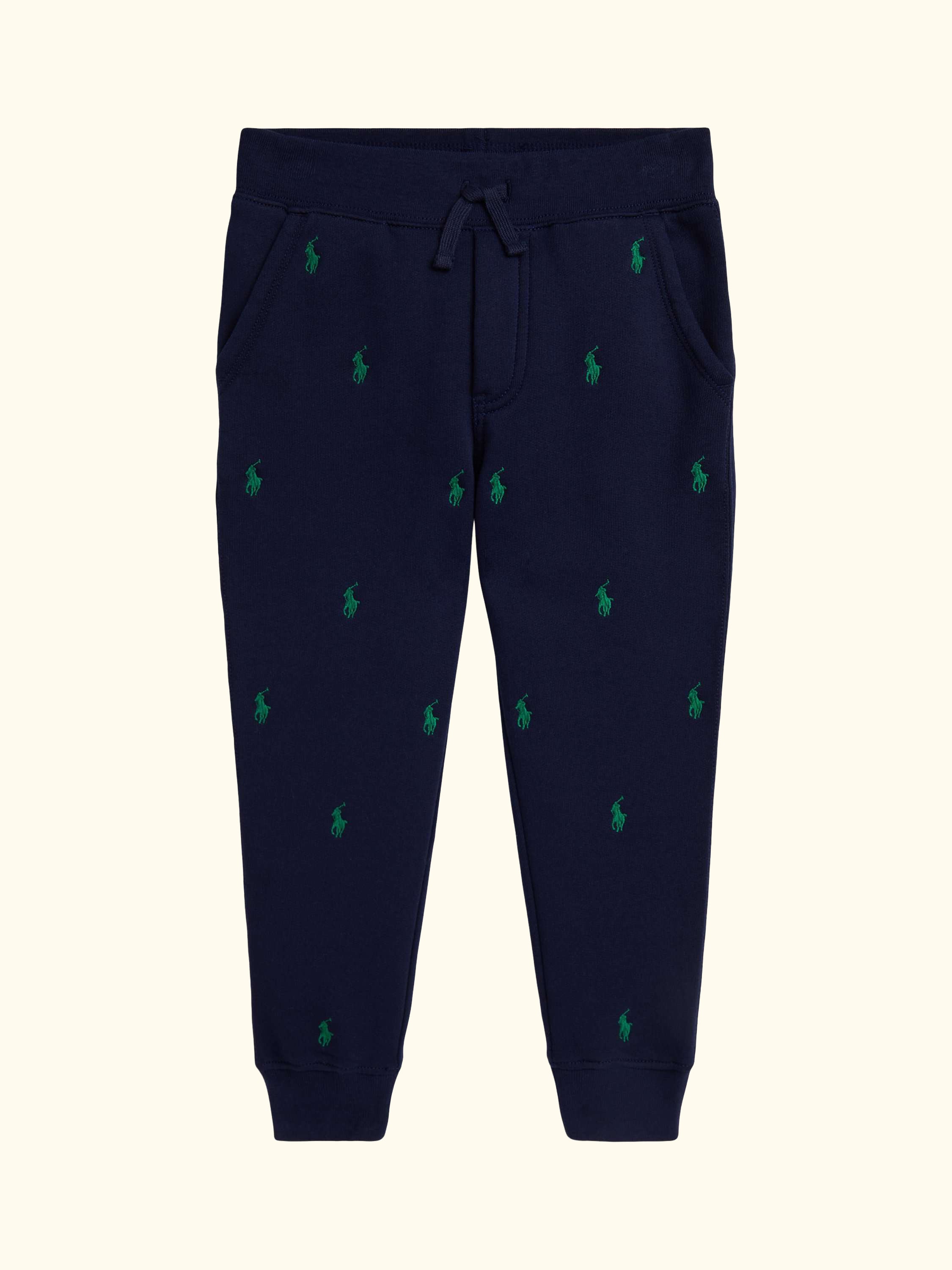 Polo Ralph Lauren Kids' Cotton Blend Logo Knit Joggers, Refined Navy