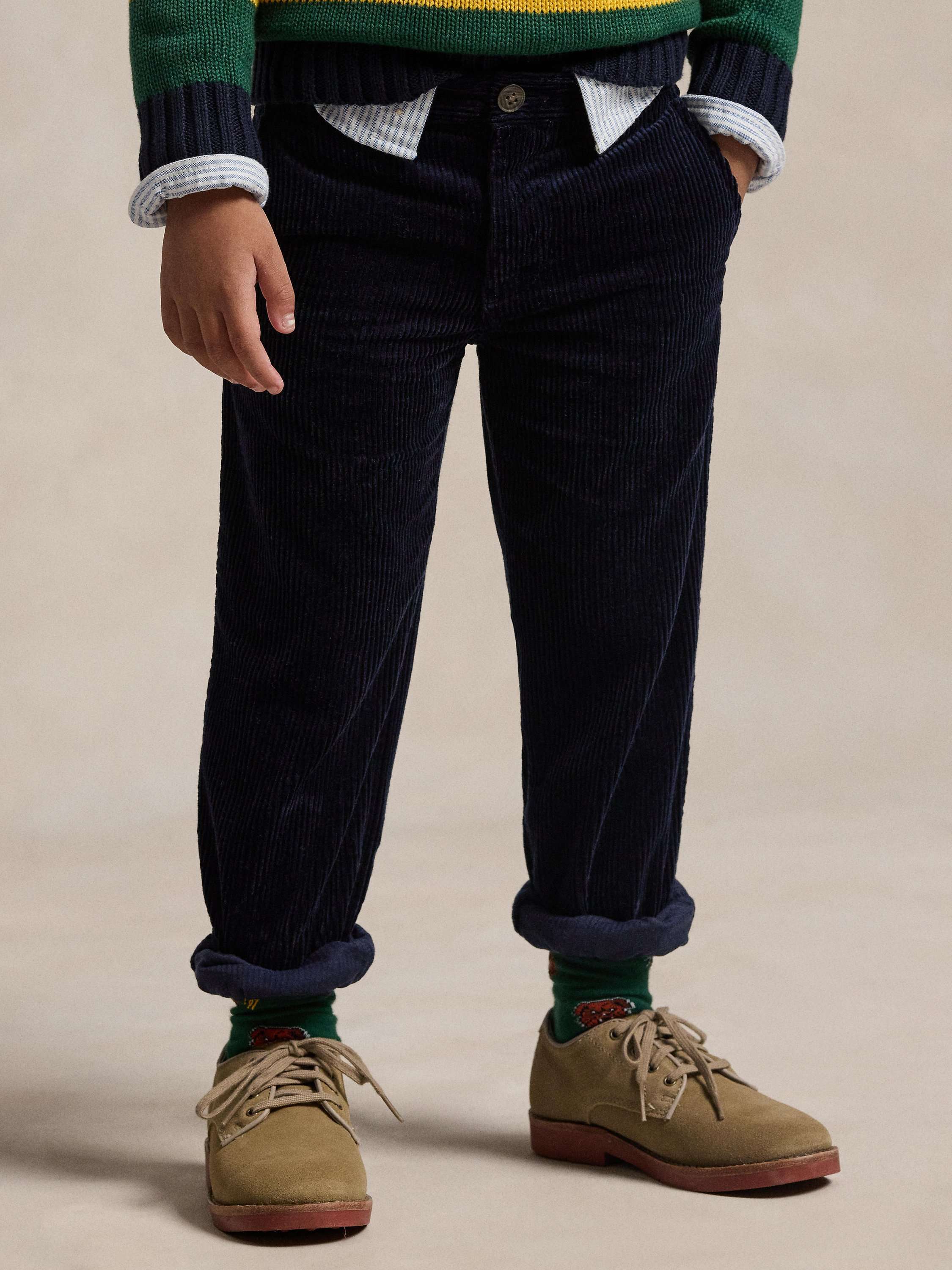 Kids' Corduroy Trousers, Hunter Navy