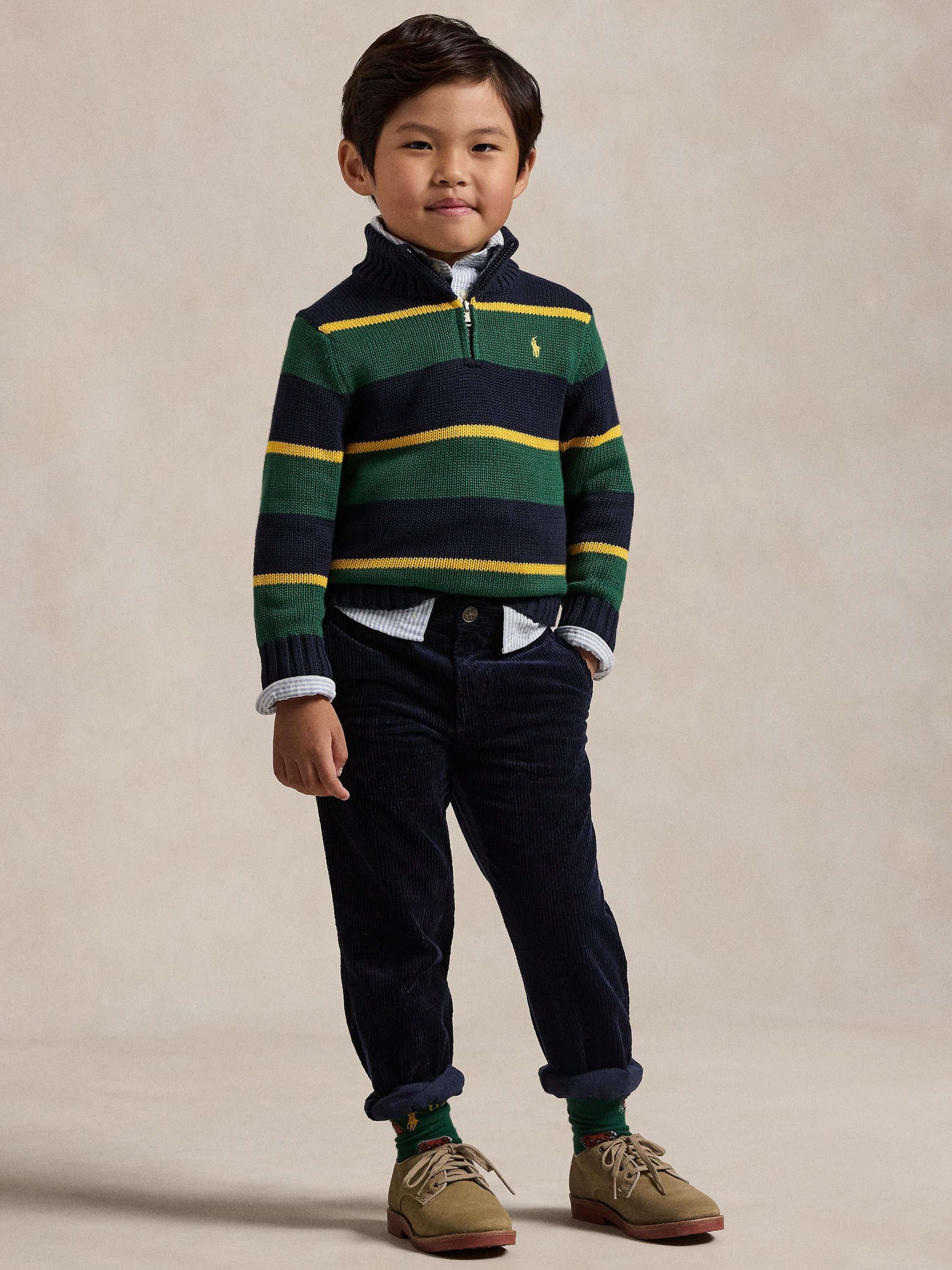 Kids' Corduroy Trousers, Hunter Navy